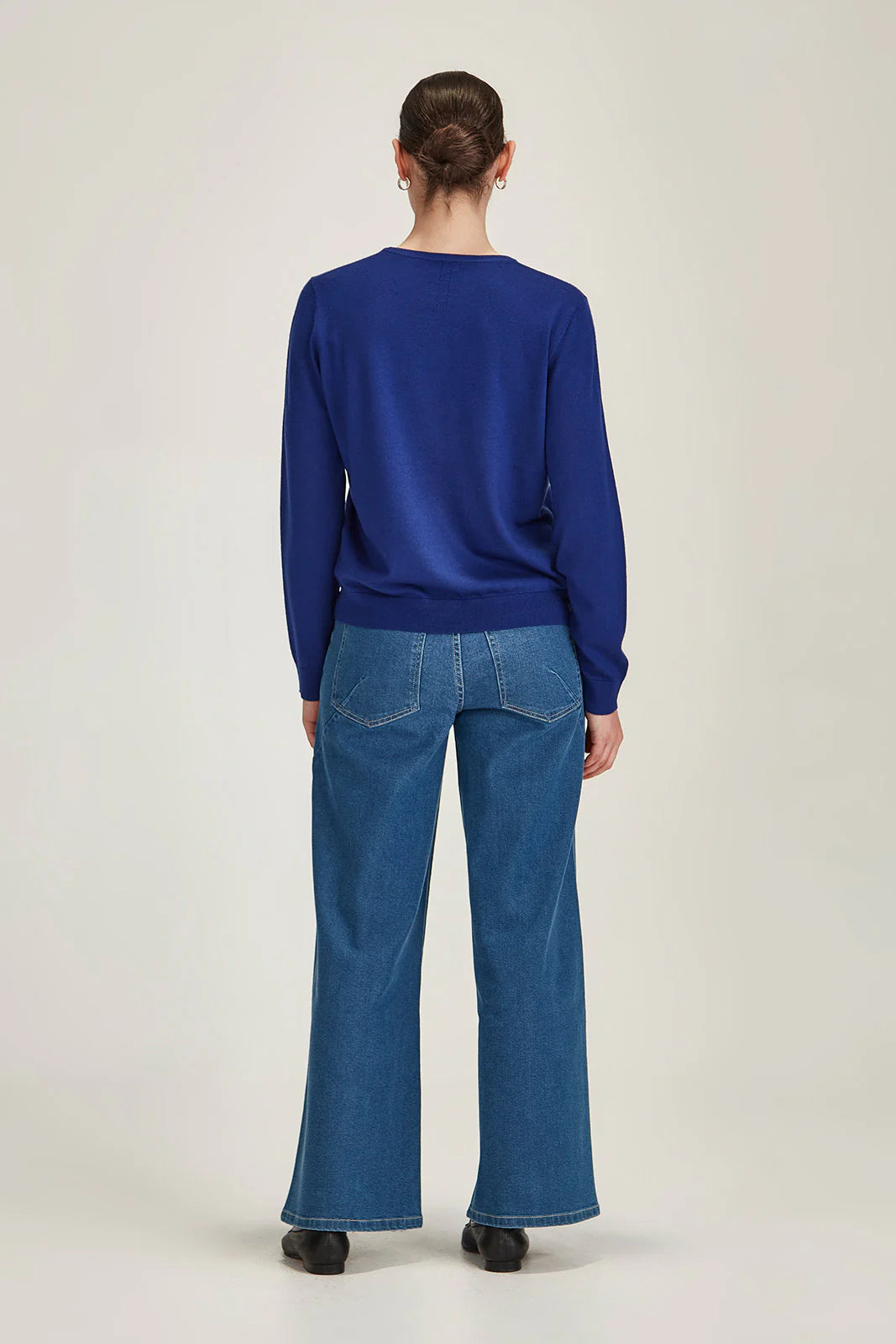 SILLS ISABEL MERINO SWEATER - COBALT - THE VOGUE STORE