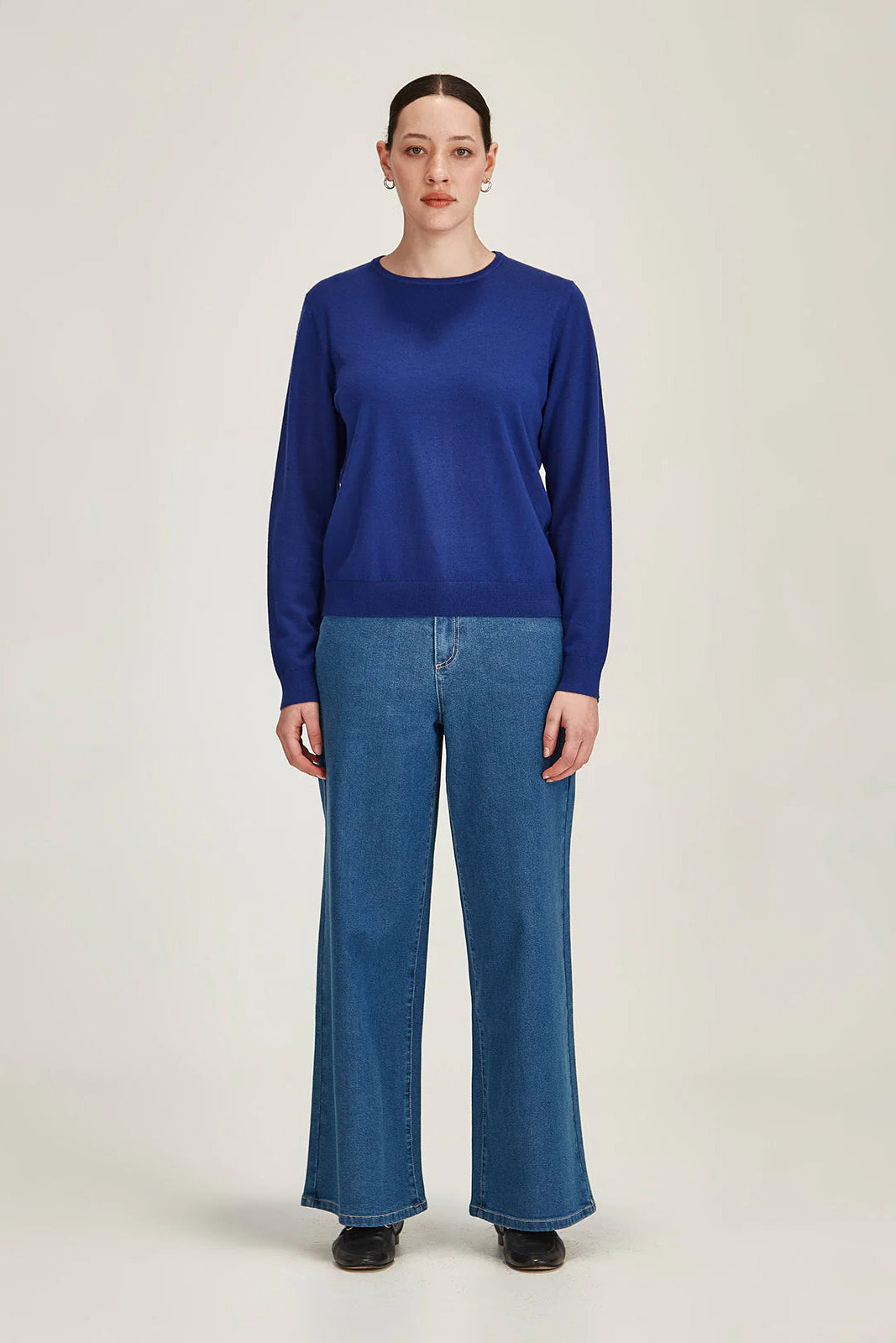 SILLS ISABEL MERINO SWEATER - COBALT - THE VOGUE STORE