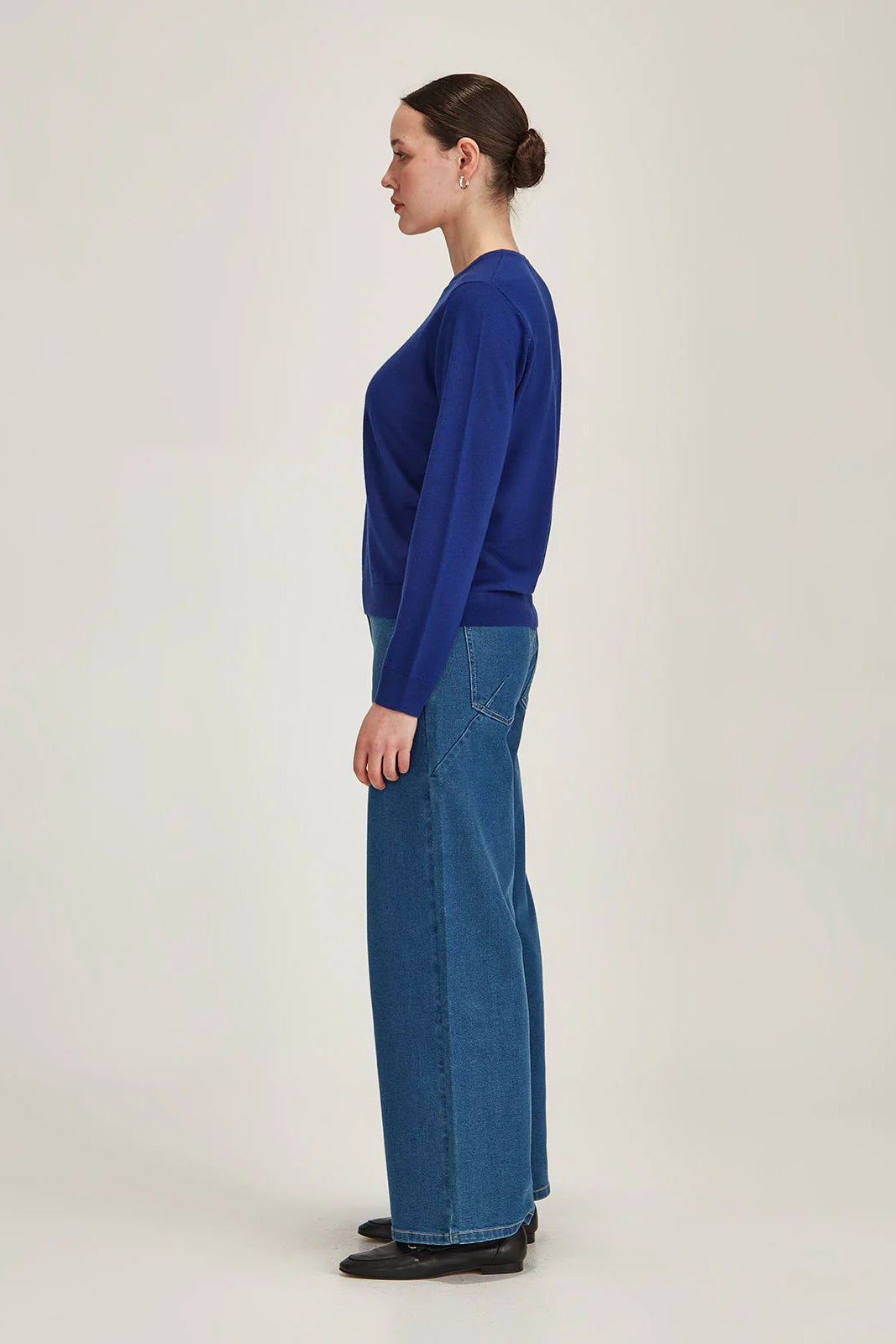 SILLS ISABEL MERINO SWEATER - COBALT - THE VOGUE STORE