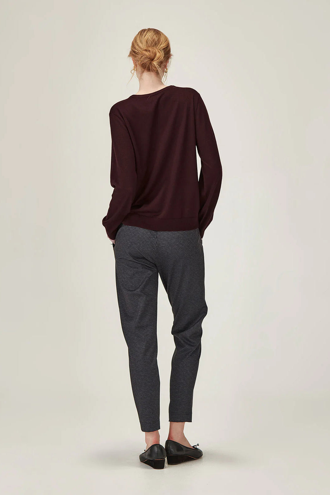 SILLS ISABEL MERINO SWEATER - PLUM - THE VOGUE STORE