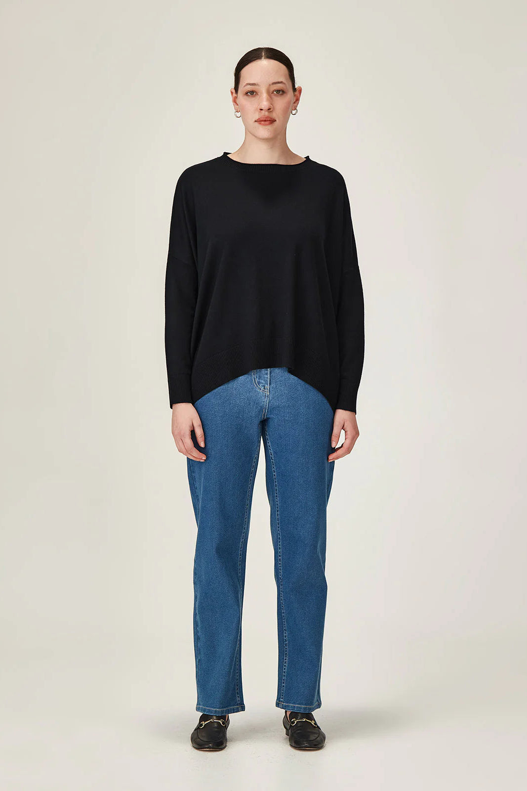 SILLS GEMMA MERINO WEEKENDER - BLACK - THE VOGUE STORE