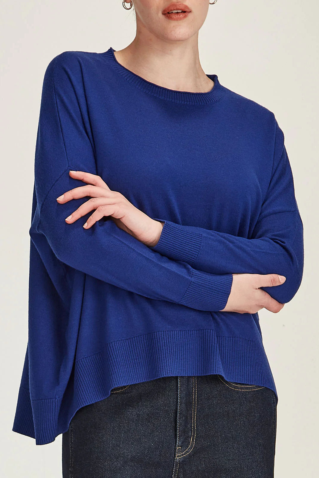 SILLS GEMMA MERINO WEEKENDER - COBALT - THE VOGUE STORE