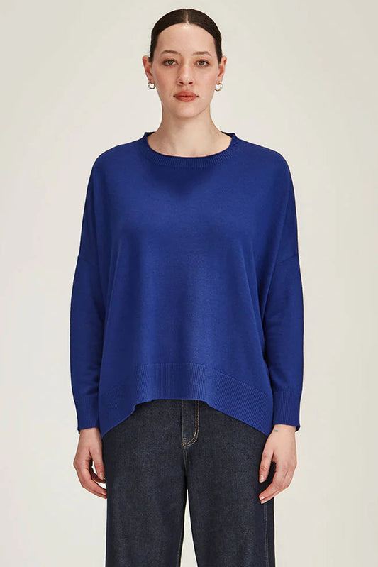 SILLS GEMMA MERINO WEEKENDER - COBALT - THE VOGUE STORE