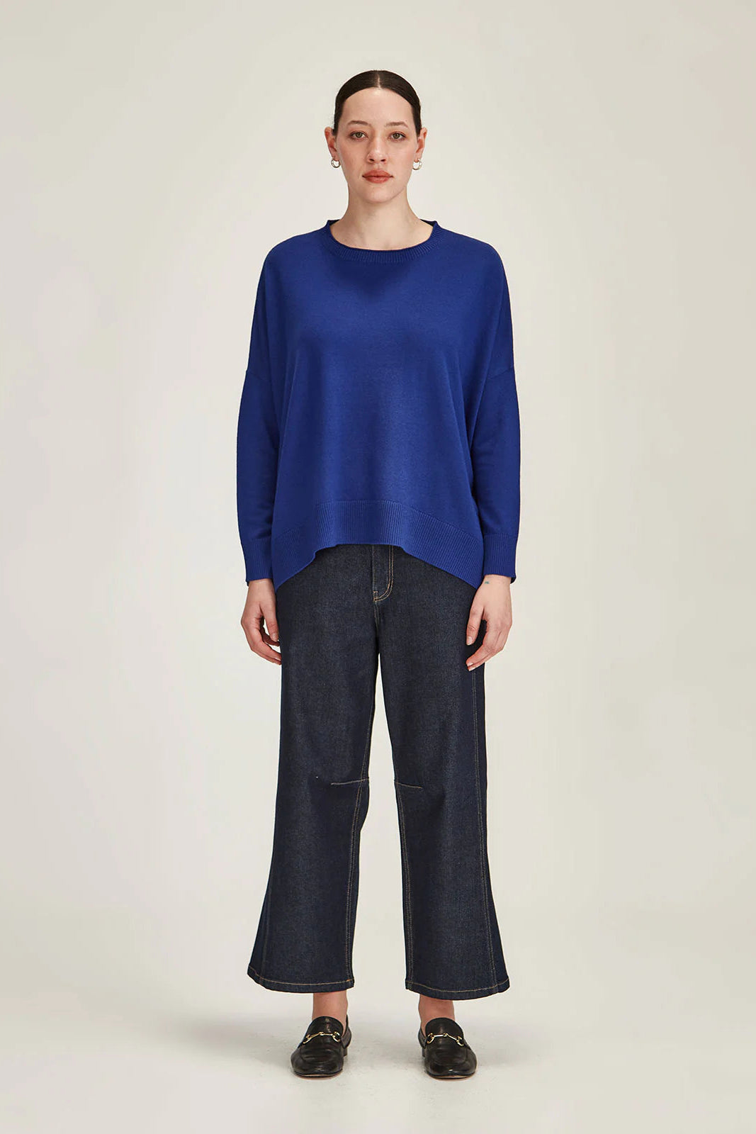 SILLS GEMMA MERINO WEEKENDER - COBALT - THE VOGUE STORE