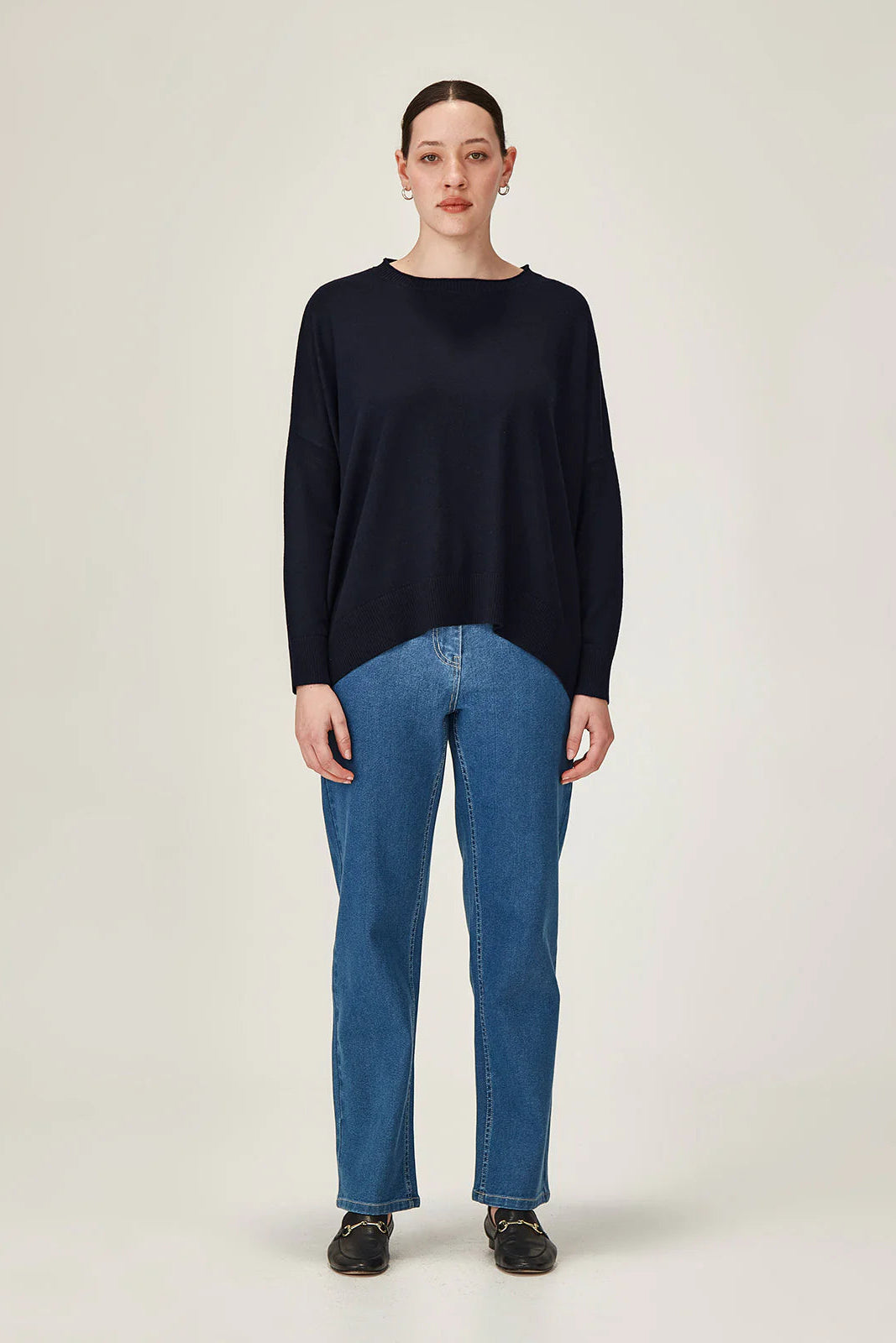 SILLS GEMMA MERINO WEEKENDER - NAVY - THE VOGUE STORE