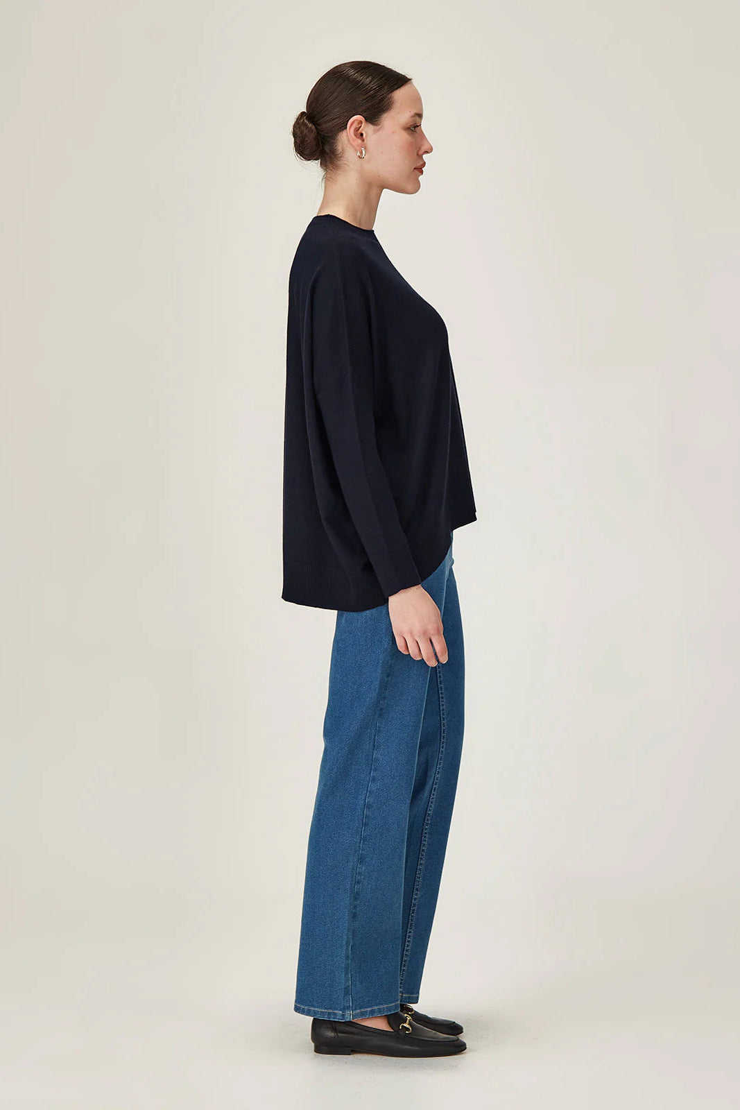 SILLS GEMMA MERINO WEEKENDER - NAVY - THE VOGUE STORE