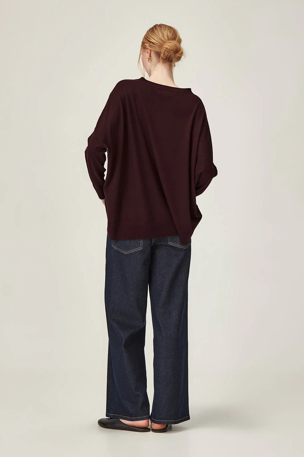 SILLS GEMMA MERINO WEEKENDER - PLUM - THE VOGUE STORE