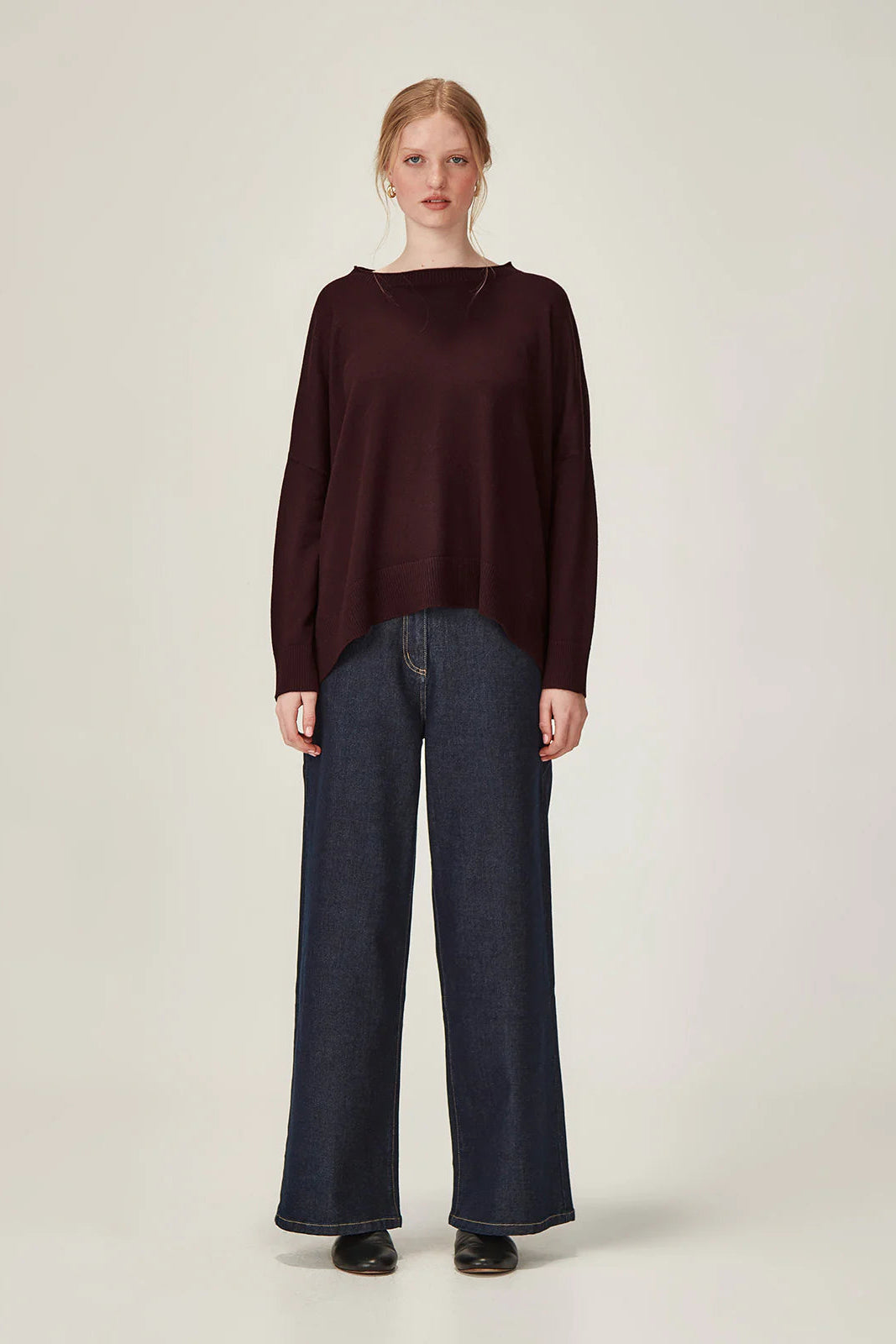 SILLS GEMMA MERINO WEEKENDER - PLUM - THE VOGUE STORE