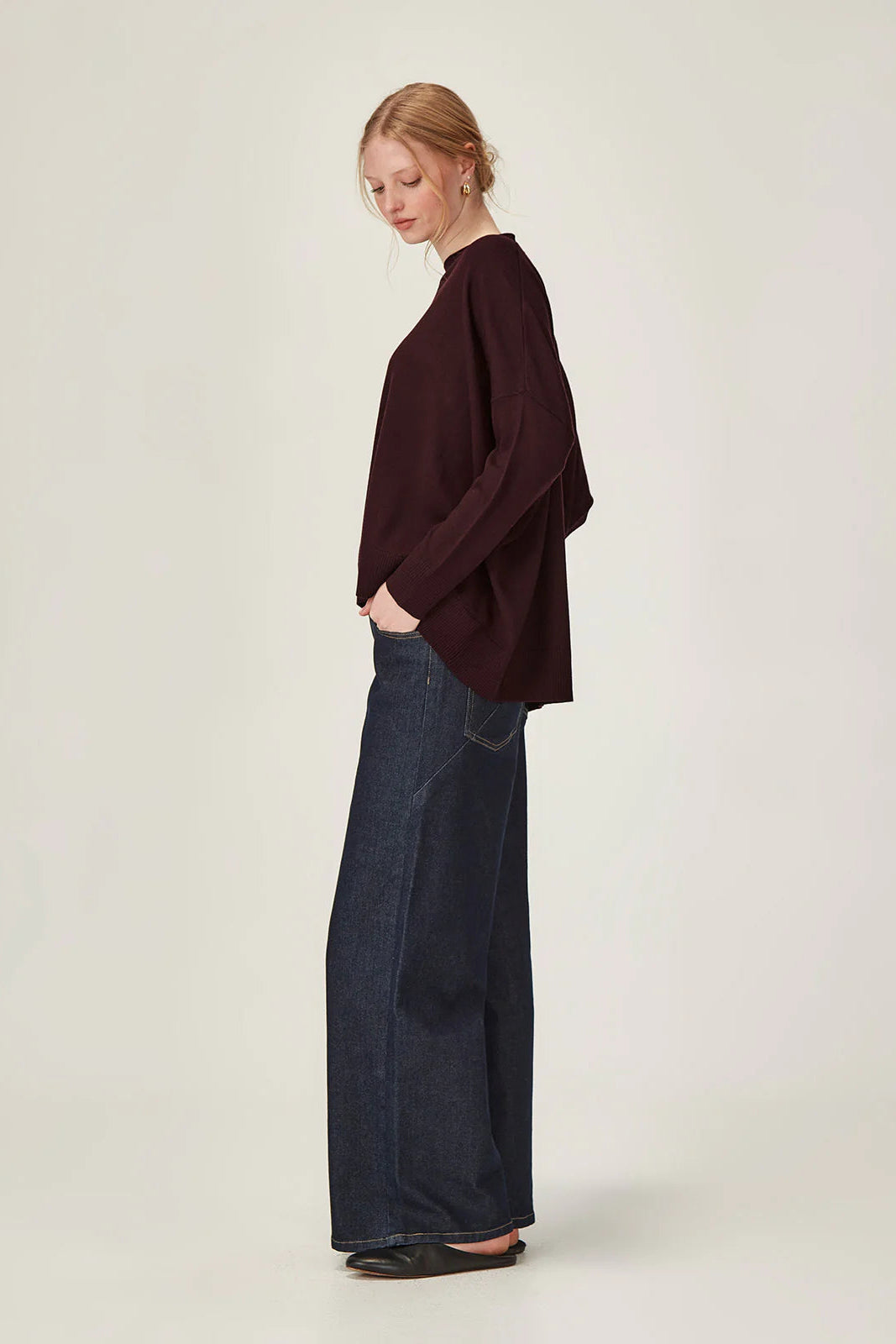 SILLS GEMMA MERINO WEEKENDER - PLUM - THE VOGUE STORE
