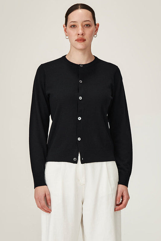 SILLS FELICITY MERINO CARDIGAN - BLACK - THE VOGUE STORE
