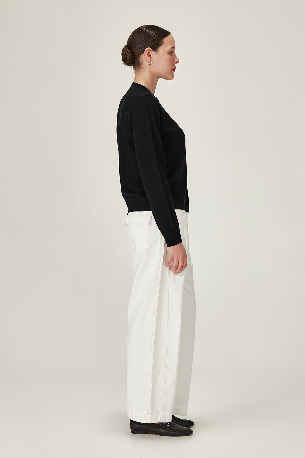 SILLS FELICITY MERINO CARDIGAN - BLACK - THE VOGUE STORE