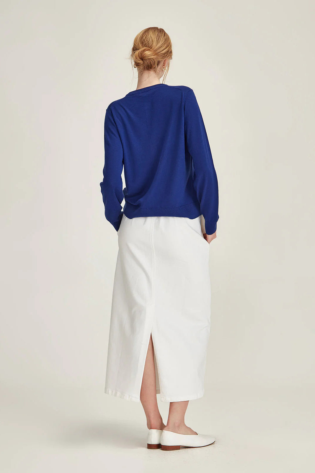 SILLS FELICITY MERINO CARDIGAN - COBALT - THE VOGUE STORE