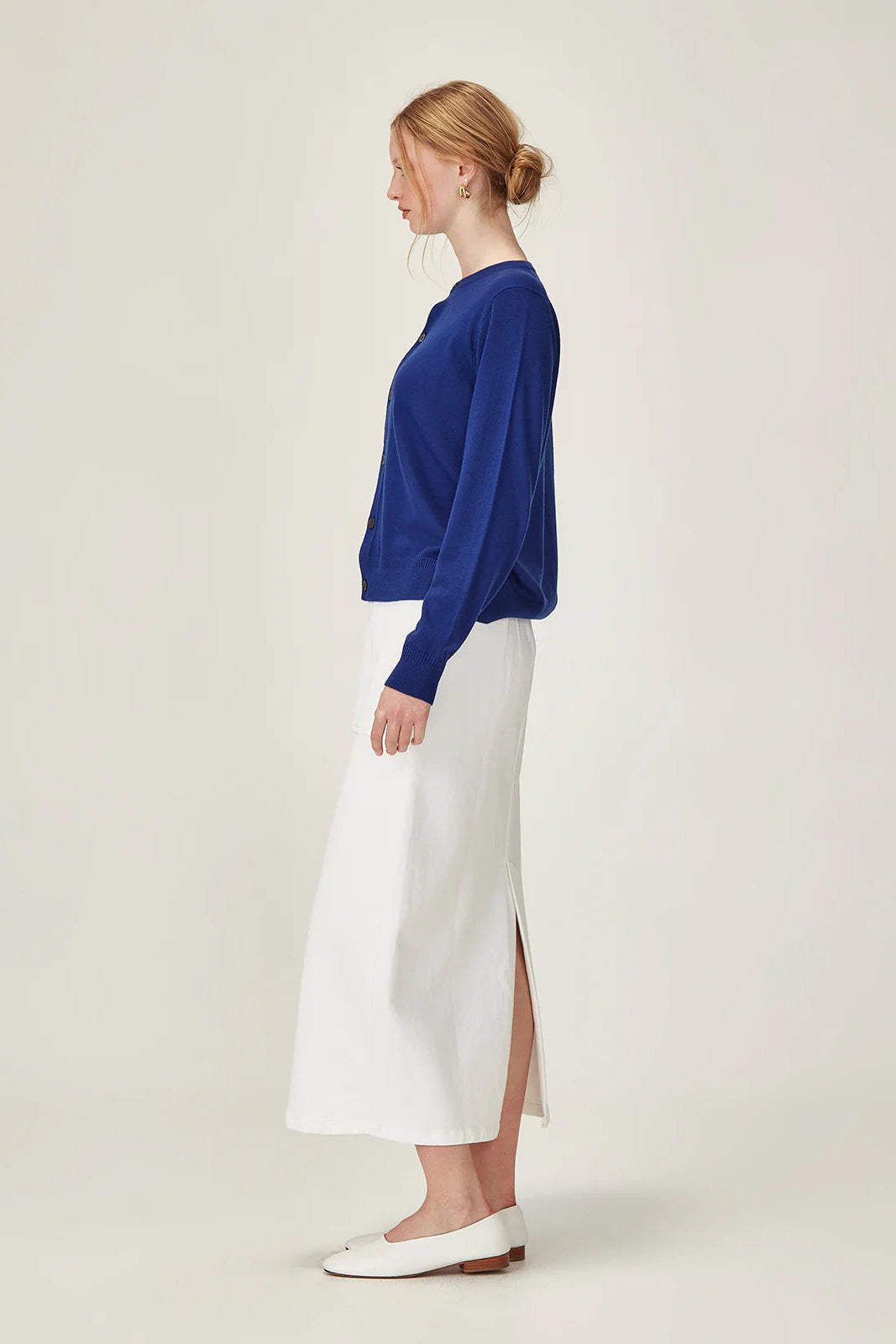 SILLS FELICITY MERINO CARDIGAN - COBALT - THE VOGUE STORE
