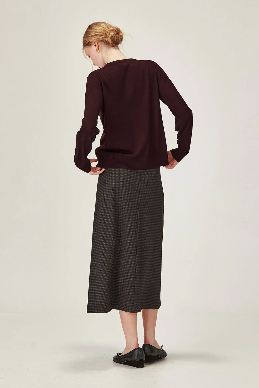 SILLS FELICITY MERINO CARDIGAN - PLUM - THE VOGUE STORE