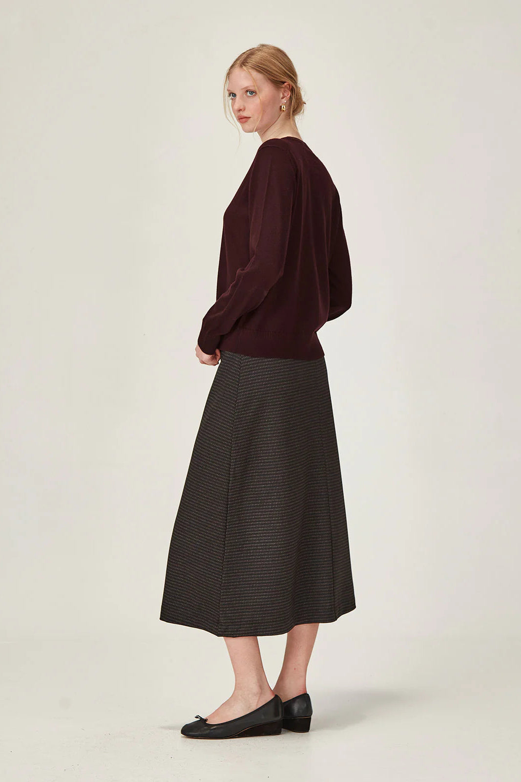 SILLS FELICITY MERINO CARDIGAN - PLUM - THE VOGUE STORE