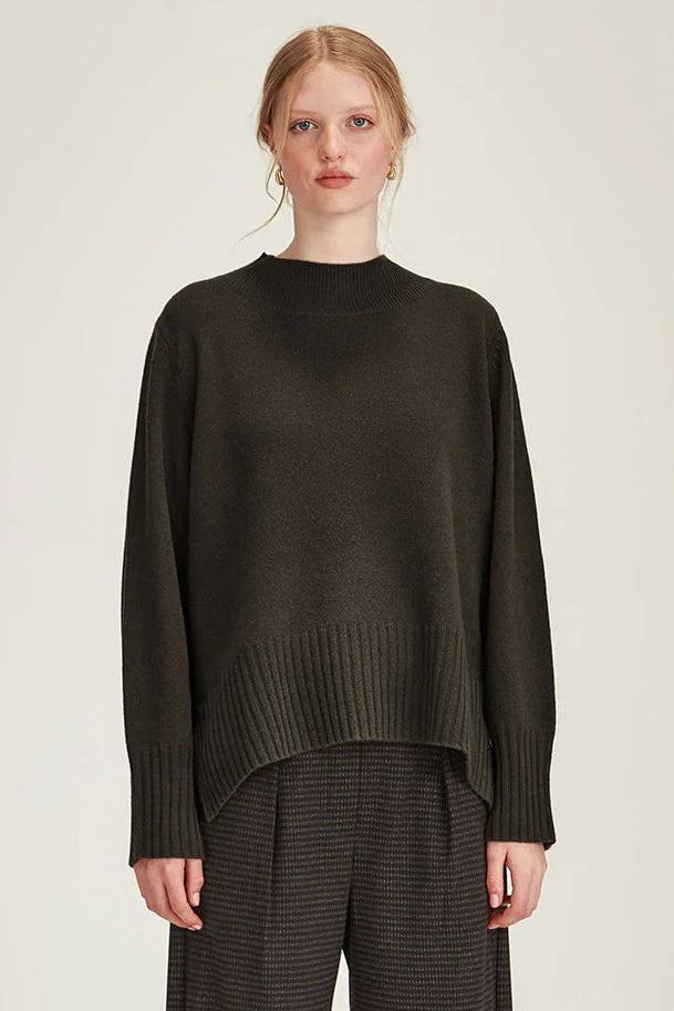 SILLS REI MERINO SWEATER - KHAKI - THE VOGUE STORE