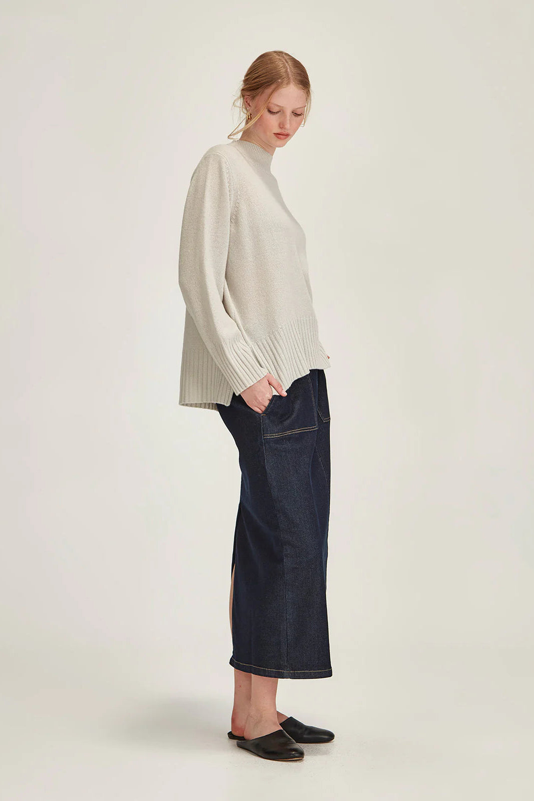 SILLS REI MERINO SWEATER - VAPOUR - THE VOGUE STORE