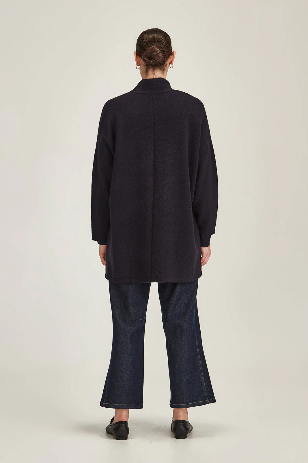 SILLS MORRISSEY DRAPE CARDIGAN - NAVY - THE VOGUE STORE