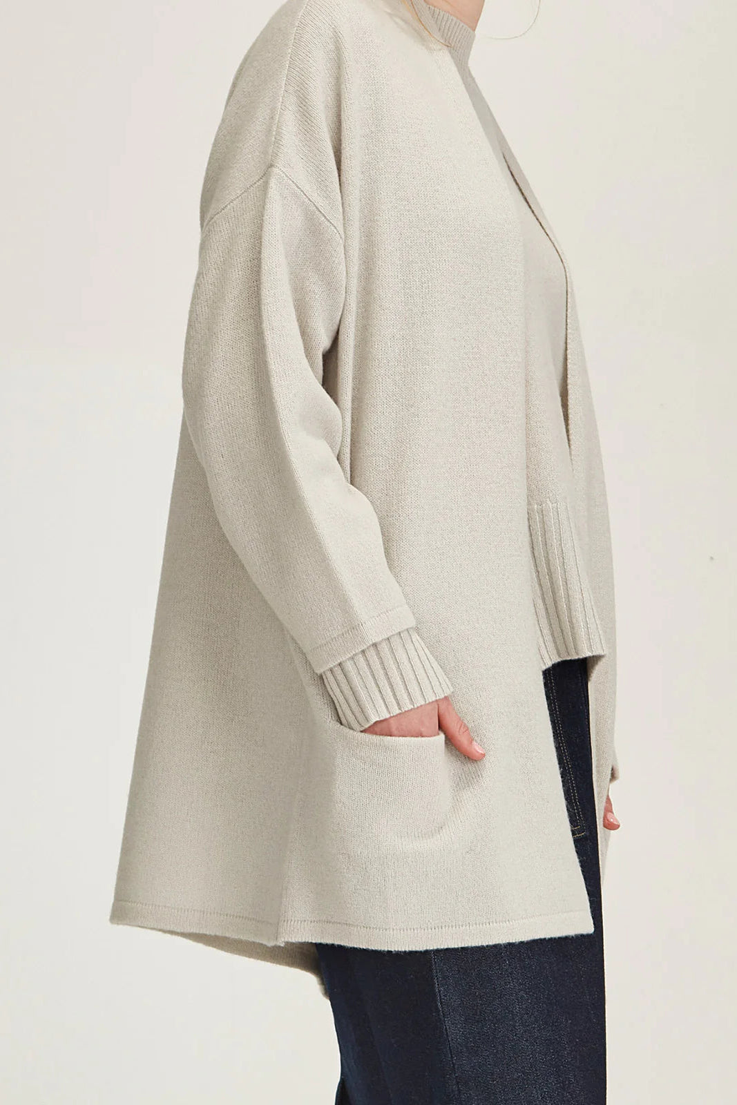 SILLS MORRISSEY DRAPE CARDIGAN - VAPOUR - THE VOGUE STORE