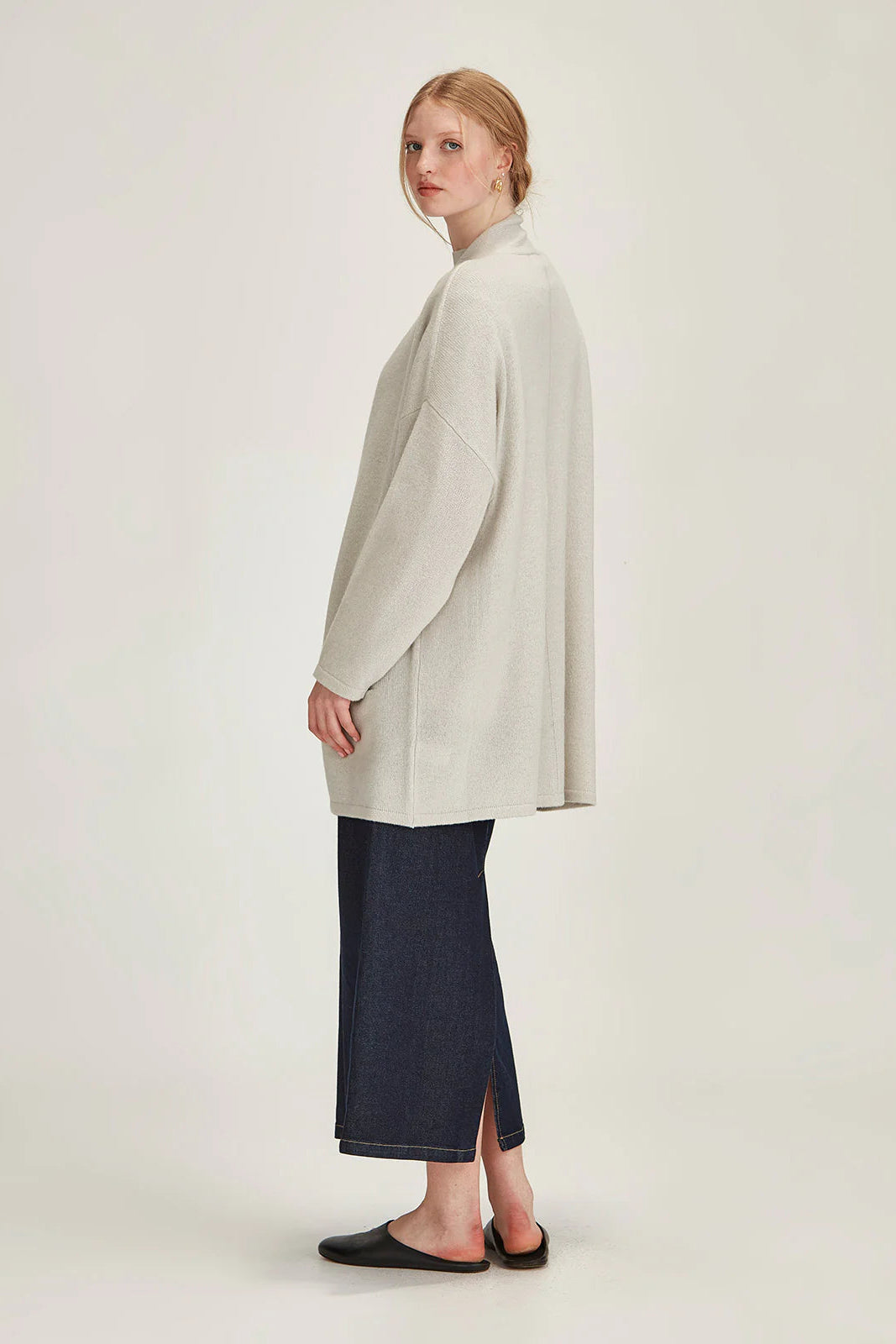 SILLS MORRISSEY DRAPE CARDIGAN - VAPOUR - THE VOGUE STORE