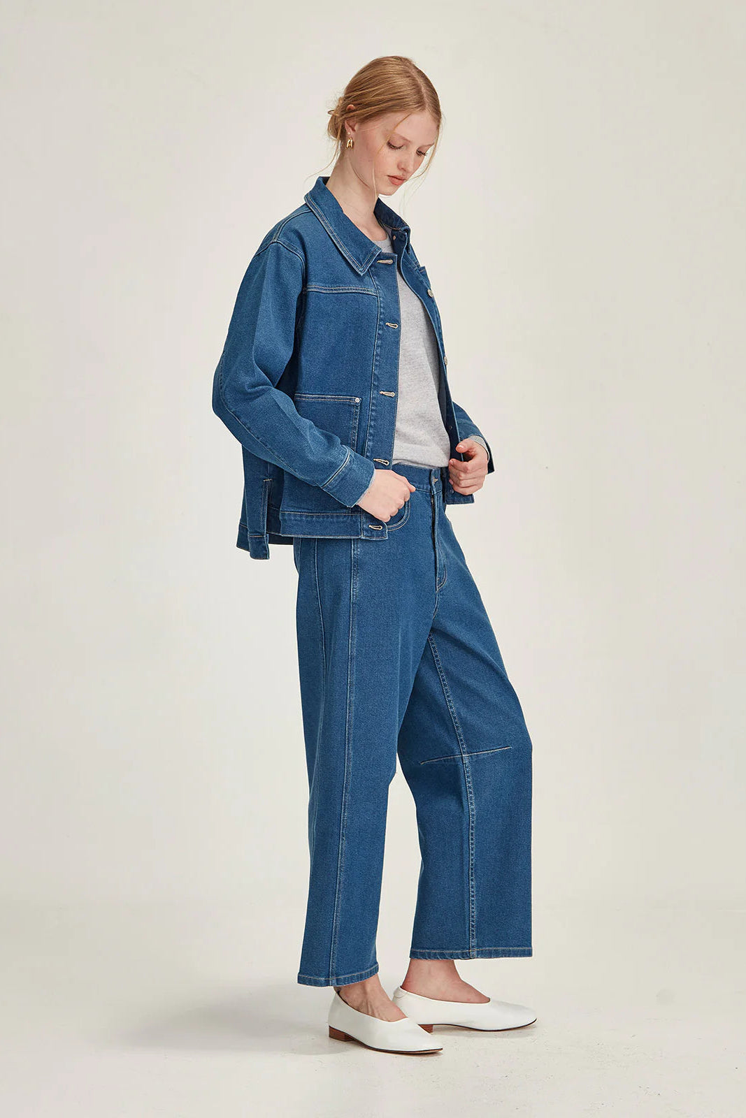 SILLS BEAUMONT JACKET - MID WASH - THE VOGUE STORE