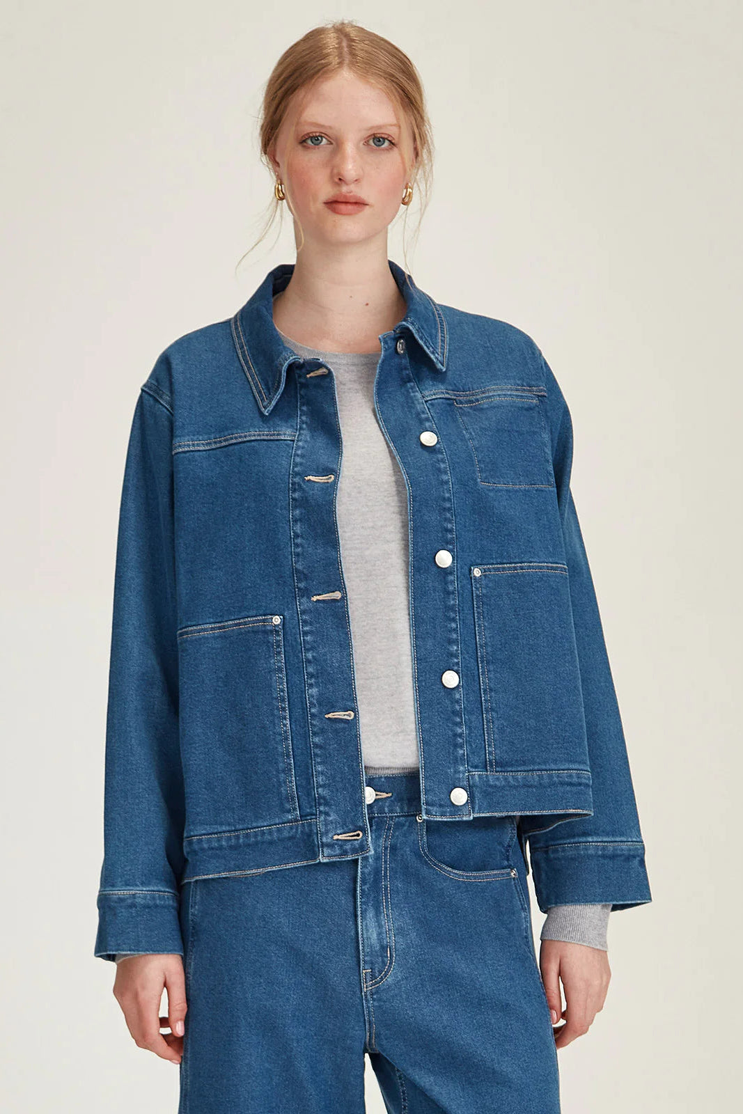 SILLS BEAUMONT JACKET - MID WASH - THE VOGUE STORE