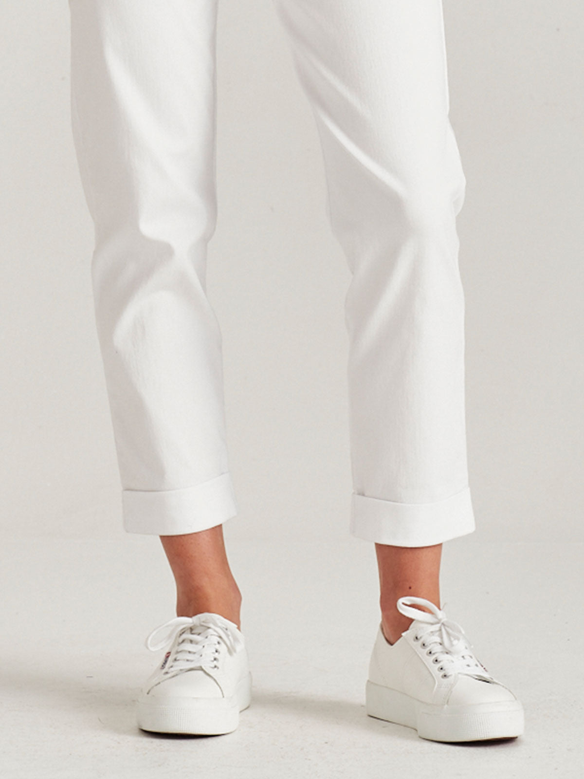 SILLS  TORPEDO CUFFED HEPBURN PANT - WHITE