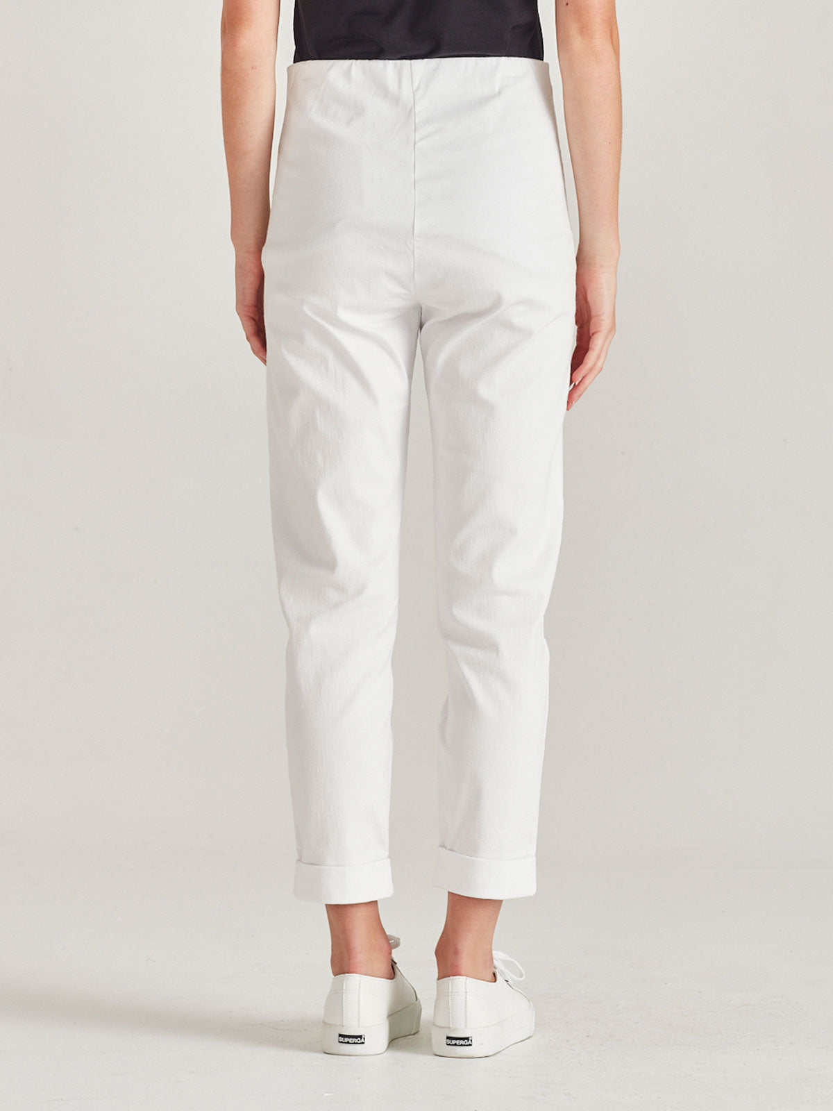 SILLS  TORPEDO CUFFED HEPBURN PANT - WHITE