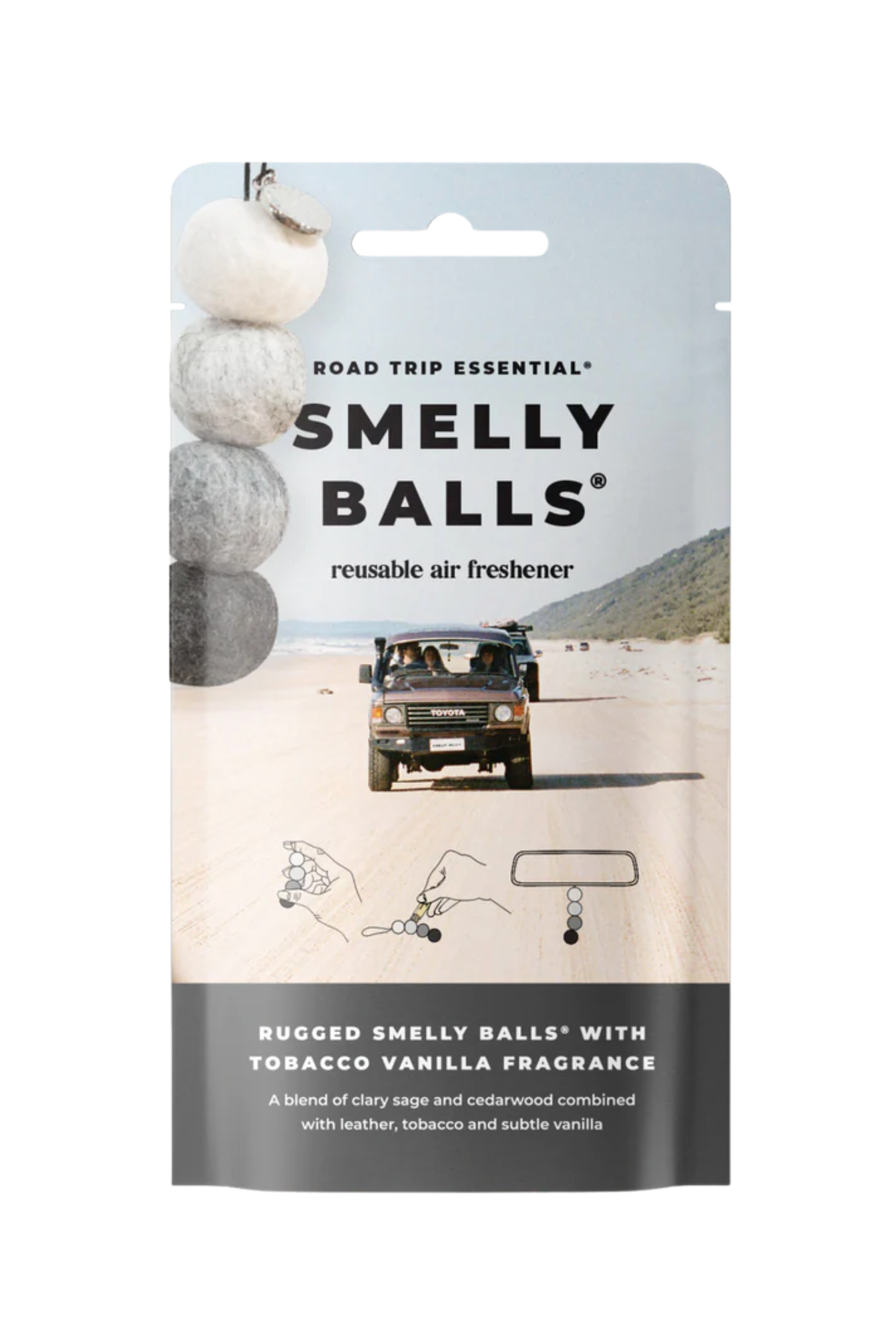 SMELLY BALLS AIR FRESHENER RUGGED SET - TOBACCO VANILLA - THE VOGUE STORE