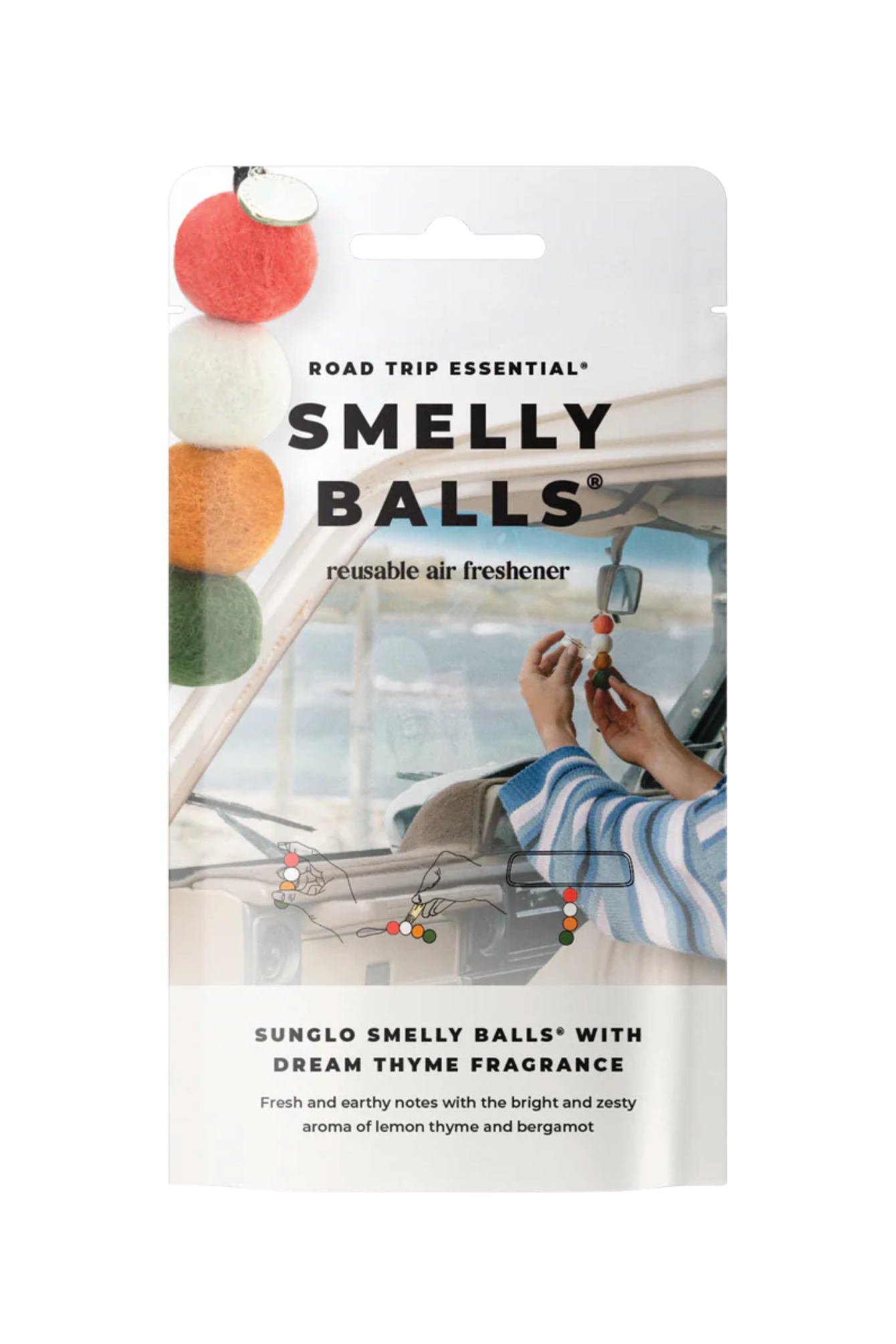 SMELLY BALLS AIR FRESHENER SUNGLO SET - DREAM THYME- THE VOGUE STORE