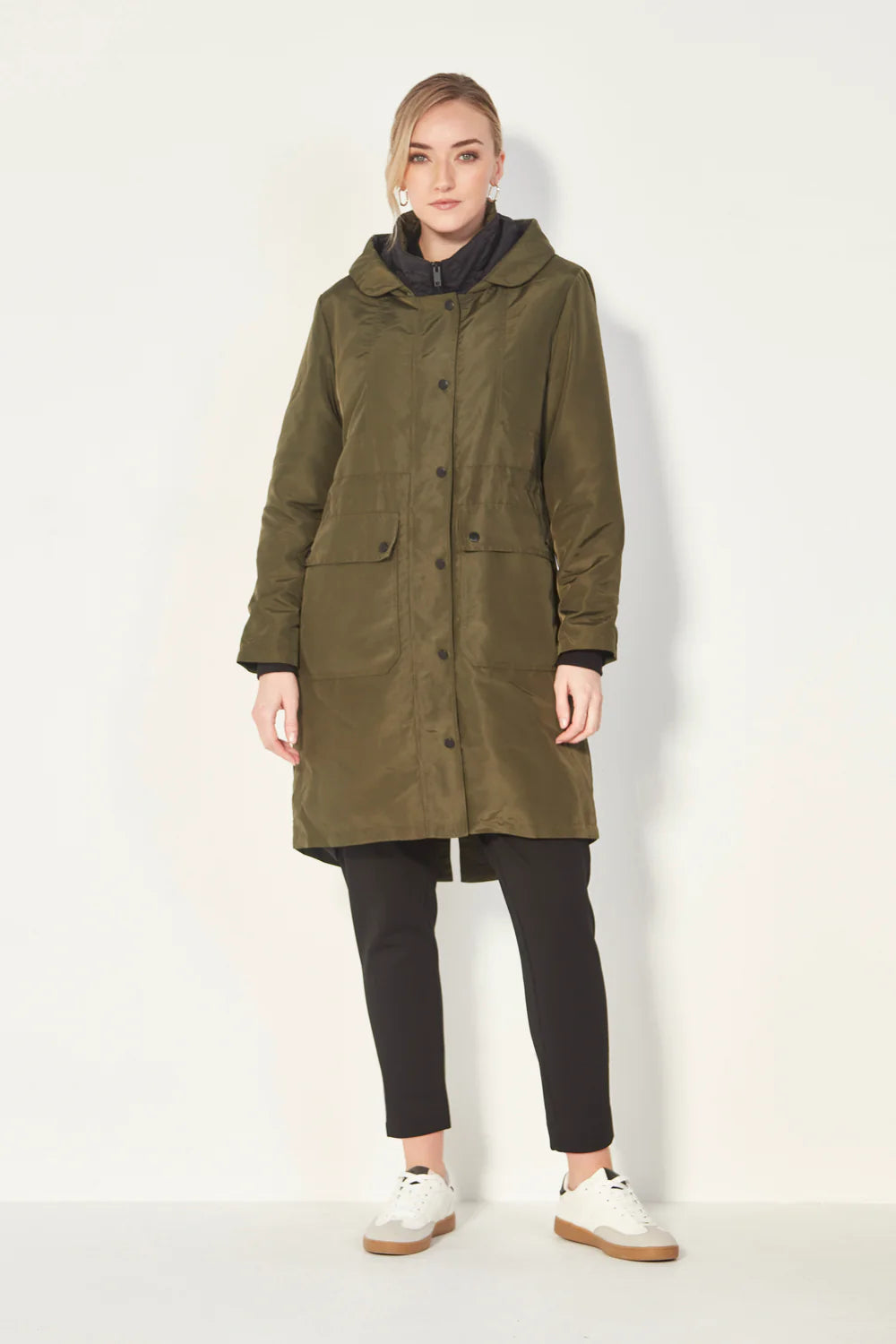 VERGE STARGAZE COAT - OLIVE - THE VOGUE STORE