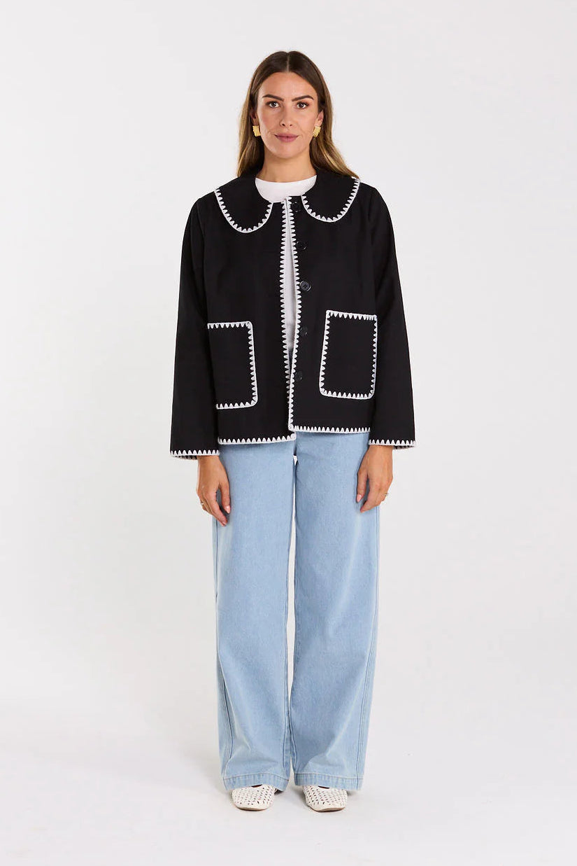 THING THING STITCHLINE JACKET - BLACK - THE VOGUE STORE