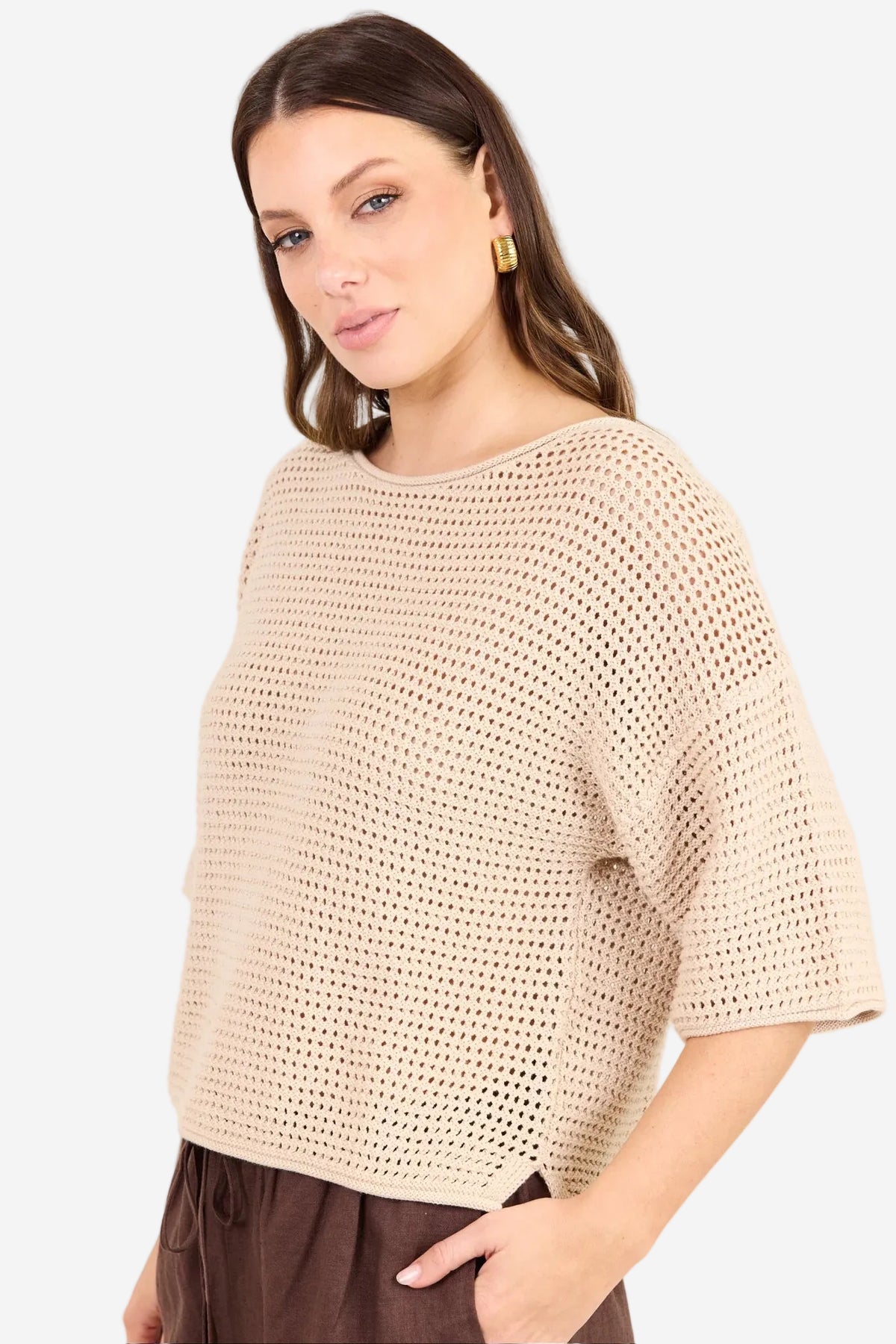 RE:UNION SUNRISE STRING CROCHET SS TOP - THE VOGUE STORE