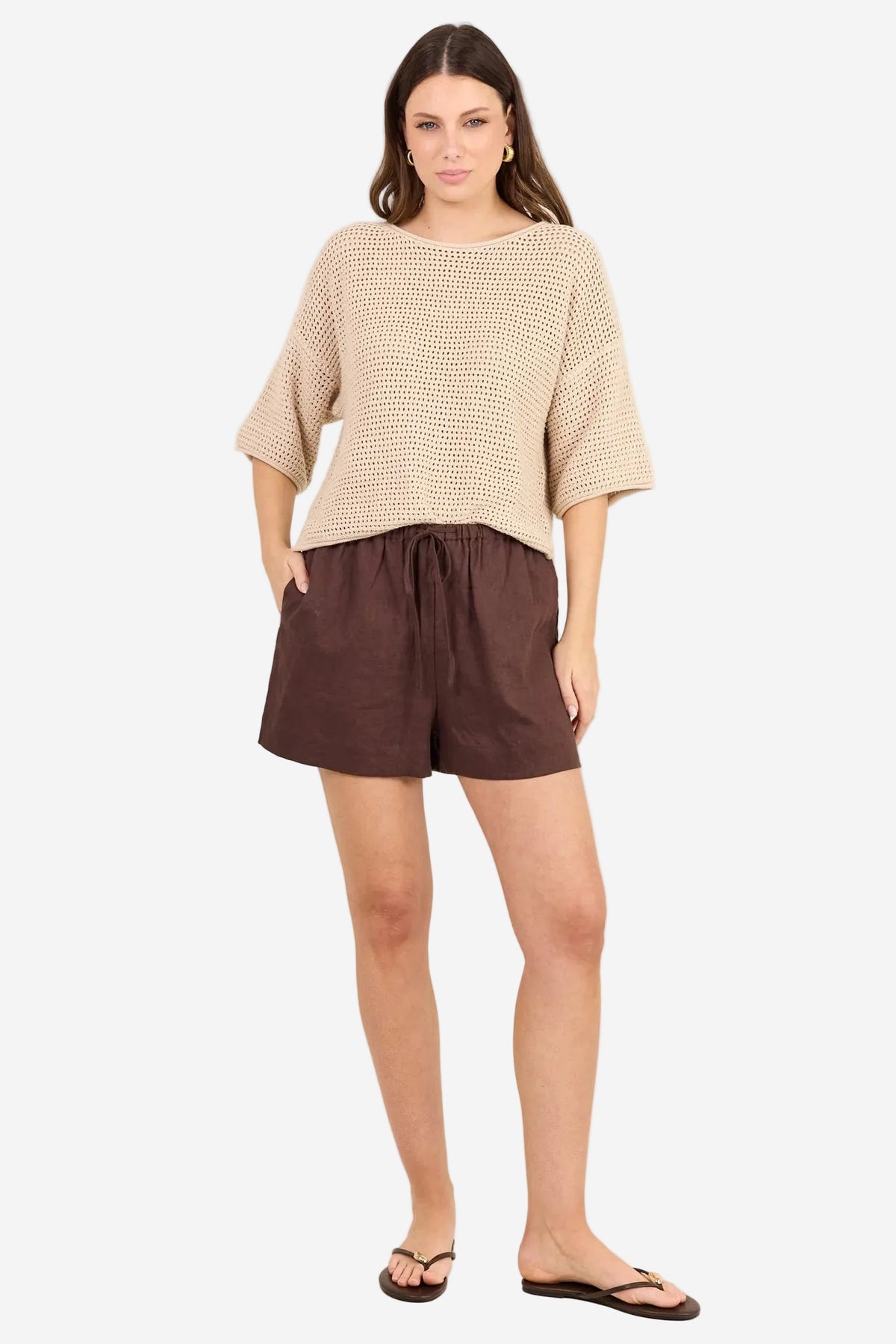 RE:UNION SUNRISE STRING CROCHET SS TOP - THE VOGUE STORE