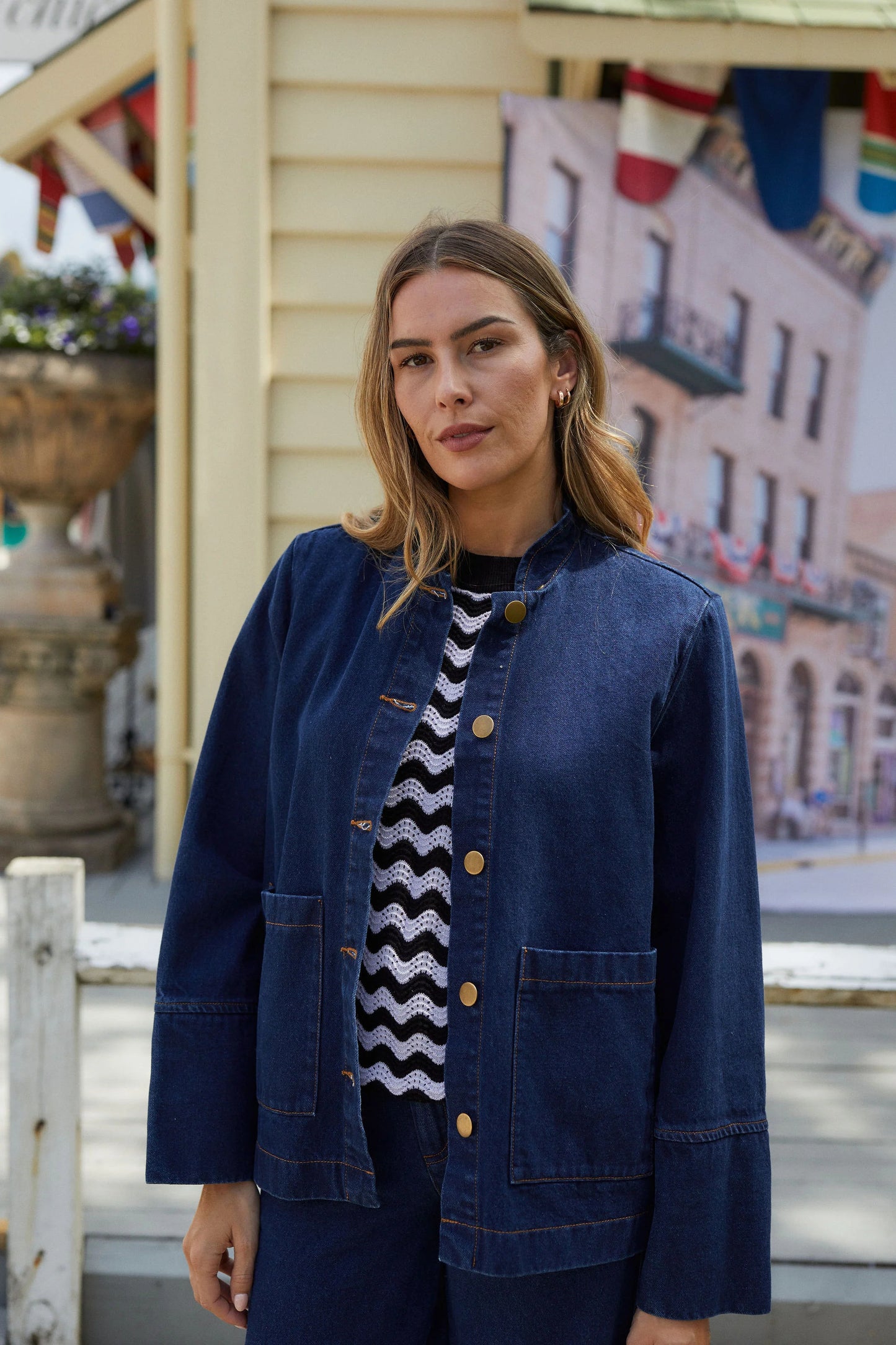 THING THING EMBARK DENIM SHACKET - INDIGO - THE VOGUE STORE