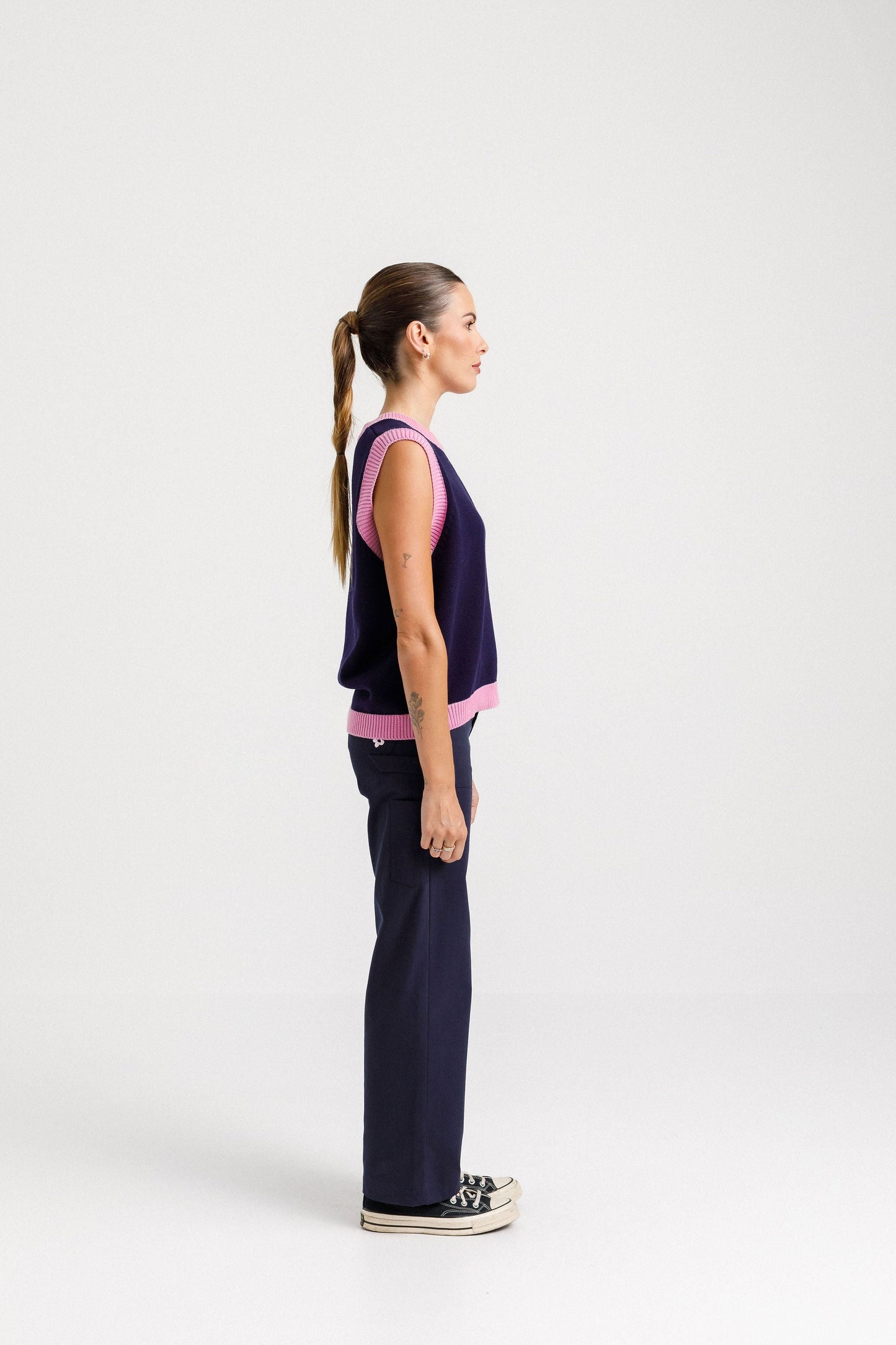 THING THING SPRING FLING VEST - BALLET NAVY - THE VOGUE STORE