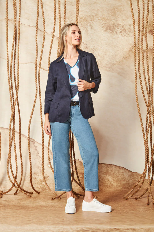 VERGE TOGETHER BLAZER - INK - THE VOGUE STORE
