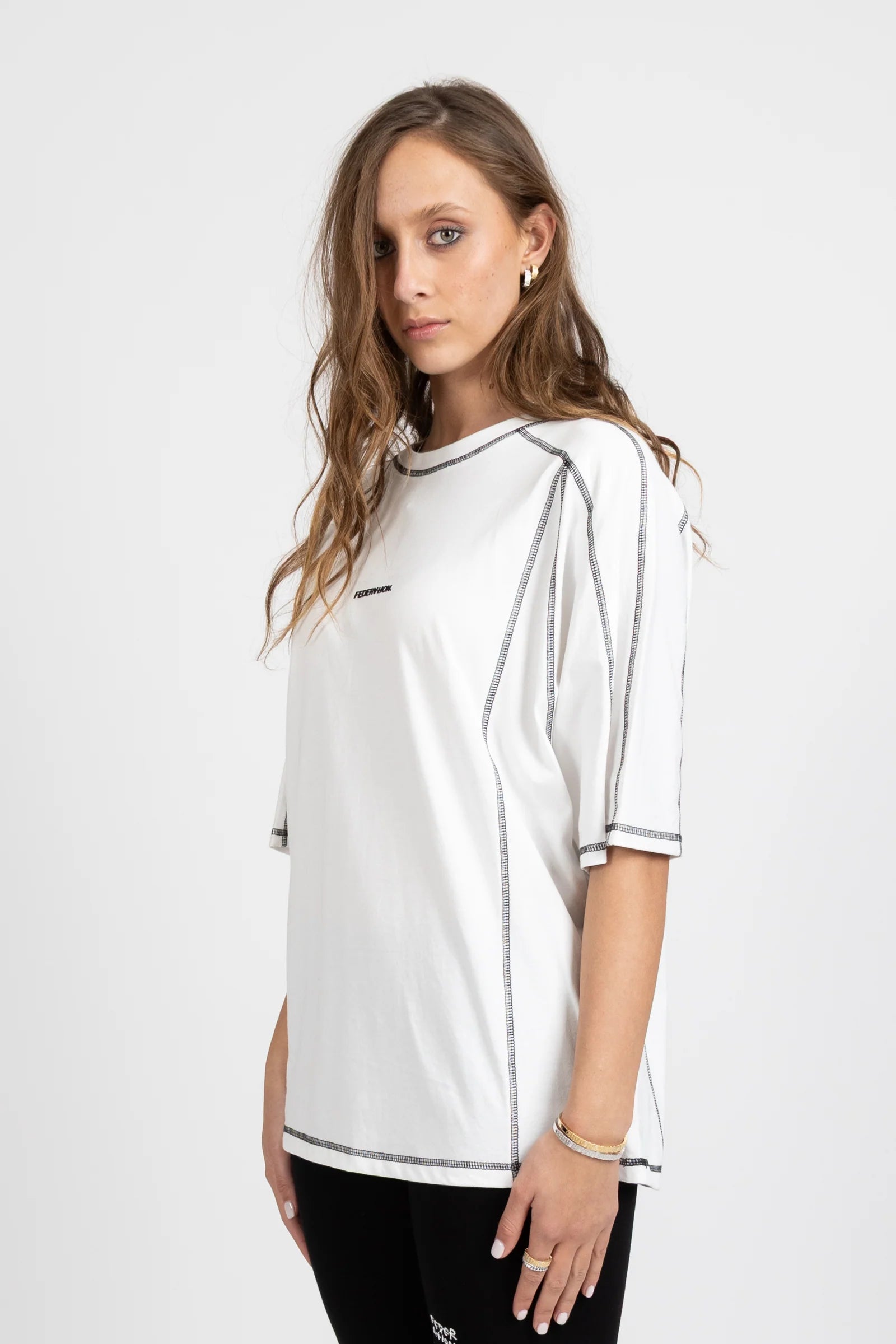 FEDERATION TRAST TEE LOGO - WHITE - THE VOGUE STORE