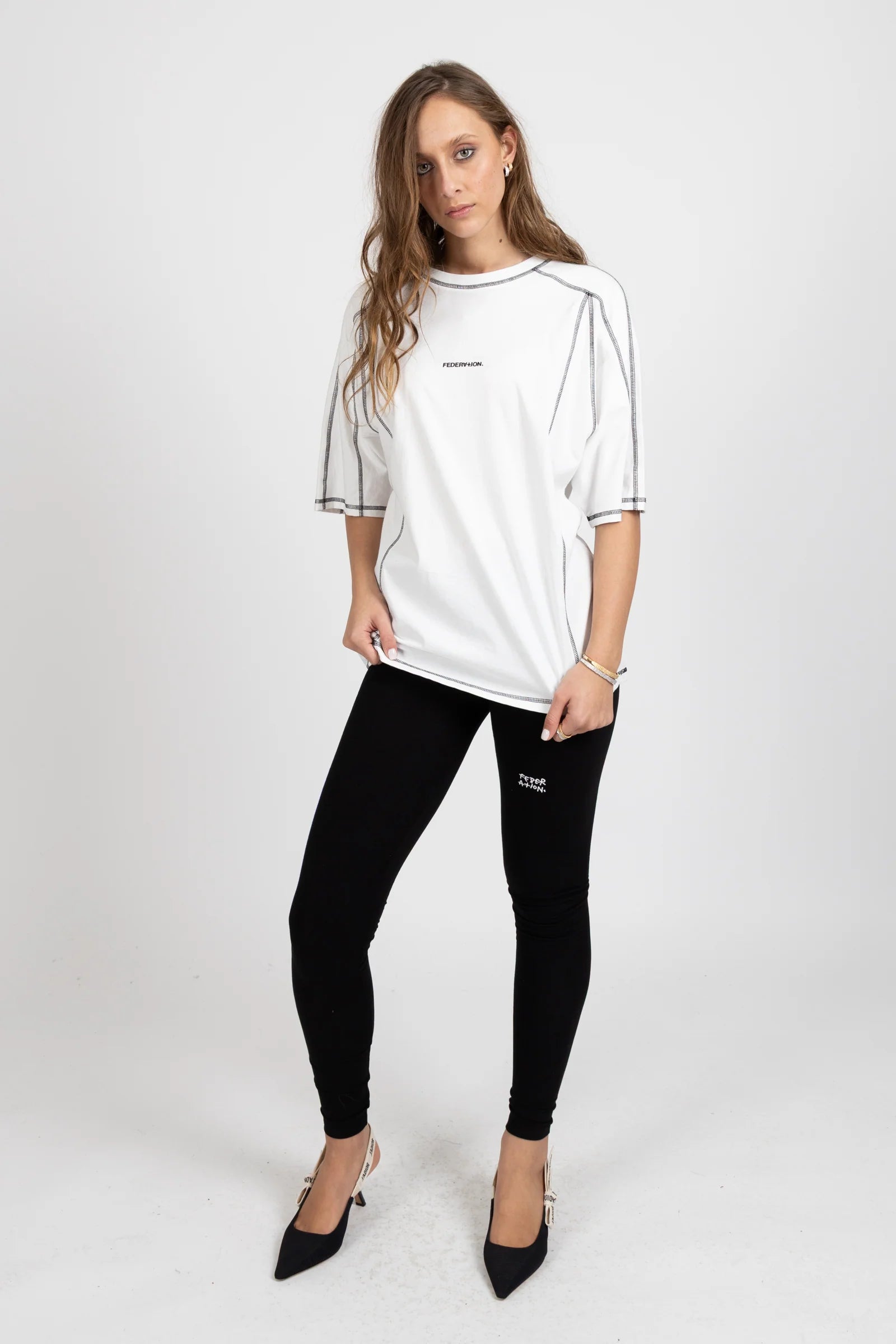FEDERATION TRAST TEE LOGO - WHITE - THE VOGUE STORE