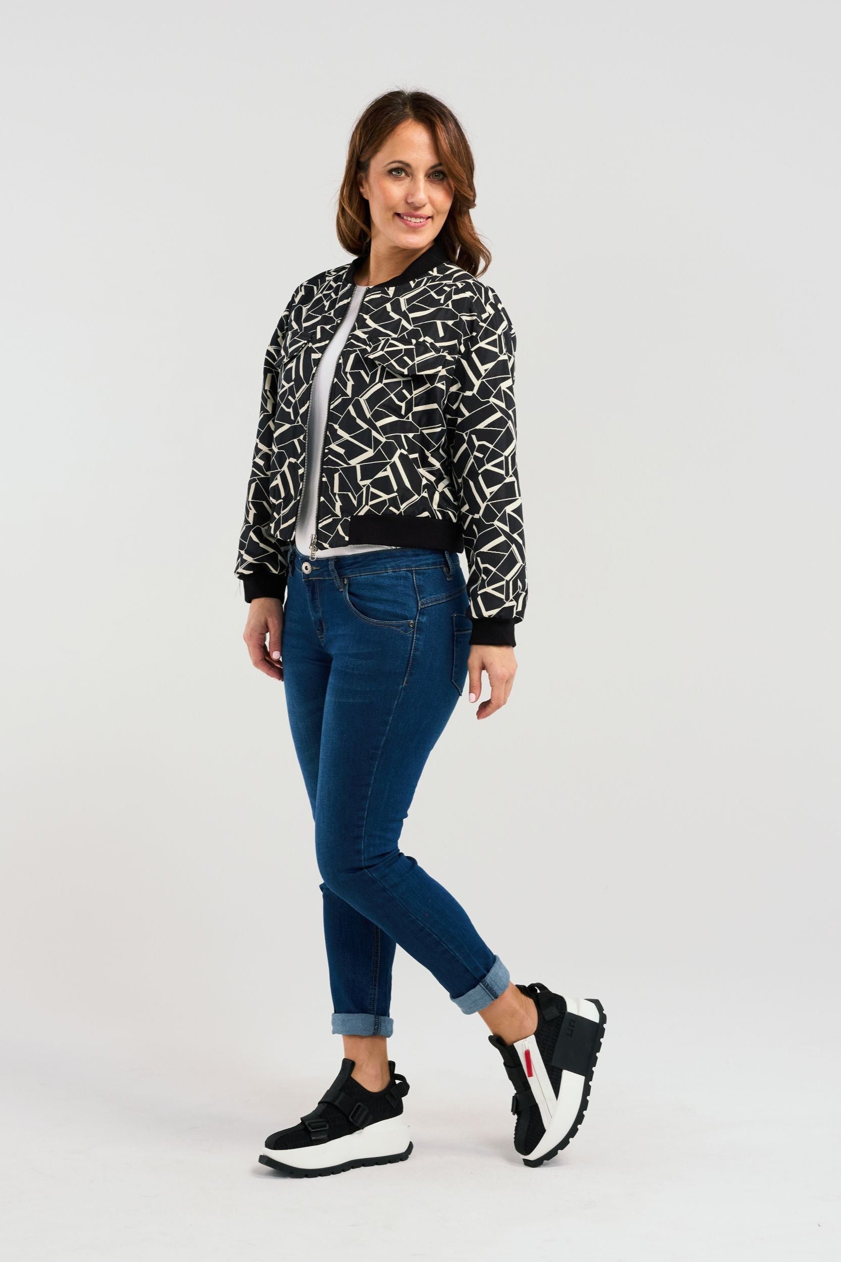 ZAFINA MILA JACKET - GEOMETRIC - THE VOGUE STORE