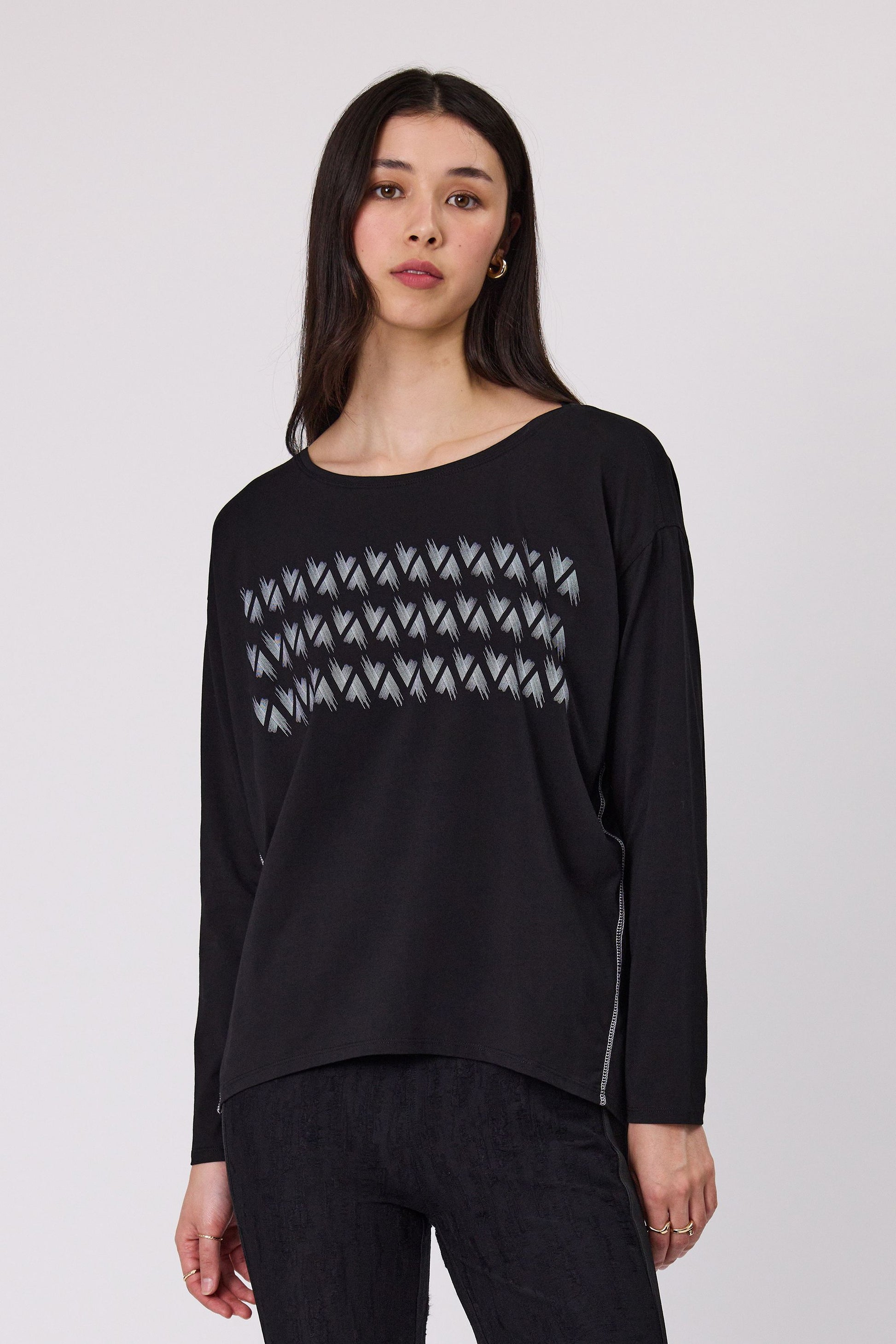 DUO LEA TOP - BLACK - THE VOGUE STORE