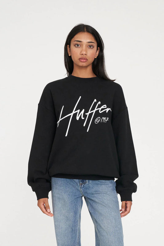 HUFFER RELAX CREW/BIOPIC - BLACK - THE VOGUE STORE