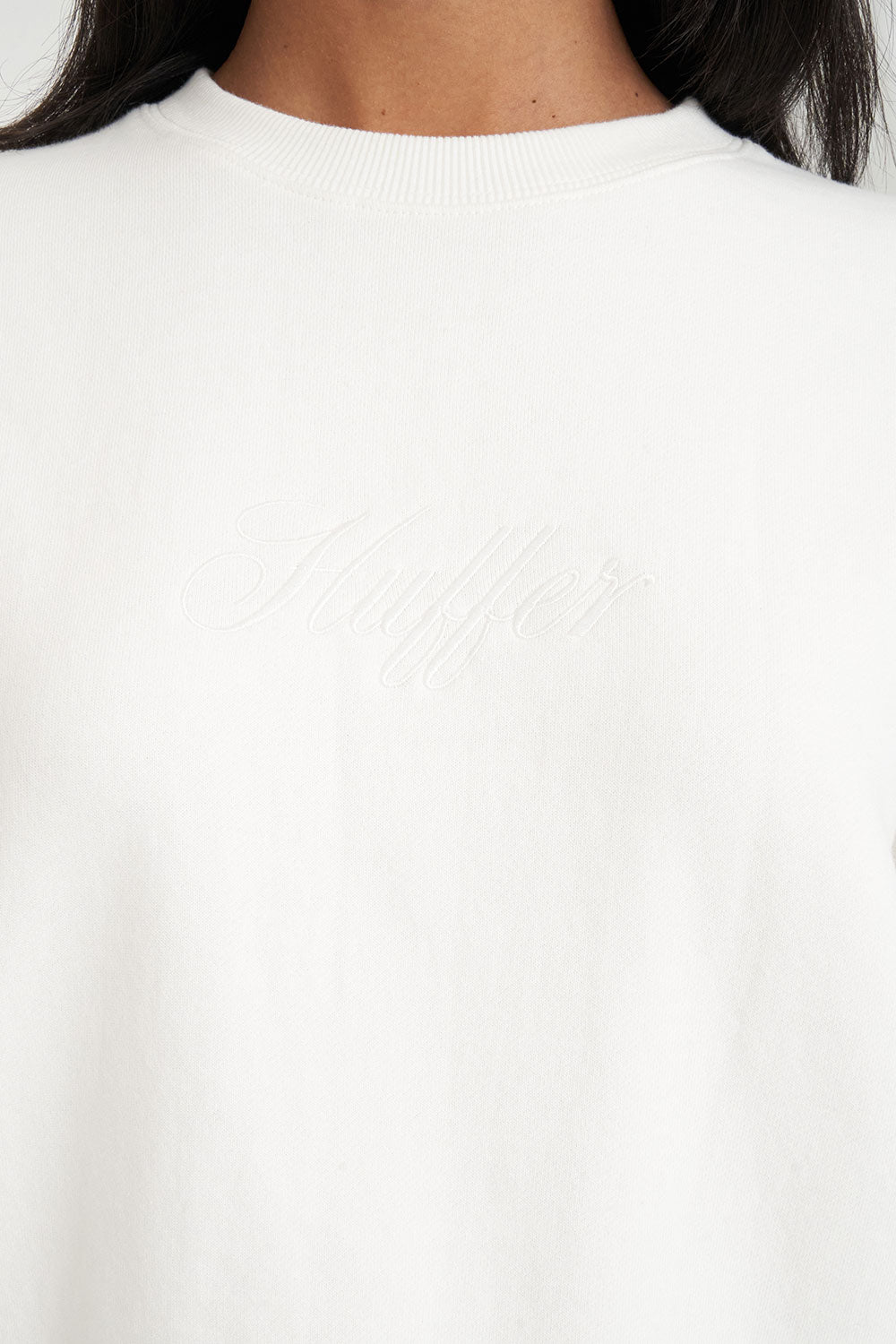 HUFFER CLASSIC CREW 350/CHERIE - CHALK - THE VOGUE STORE
