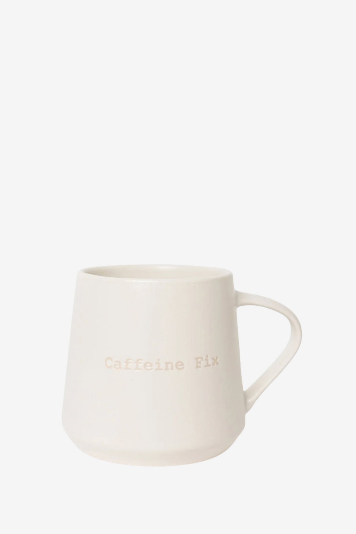 WILLOW & MAE CAFFEINE FIX NATURAL MUG - THE VOGUE STORE