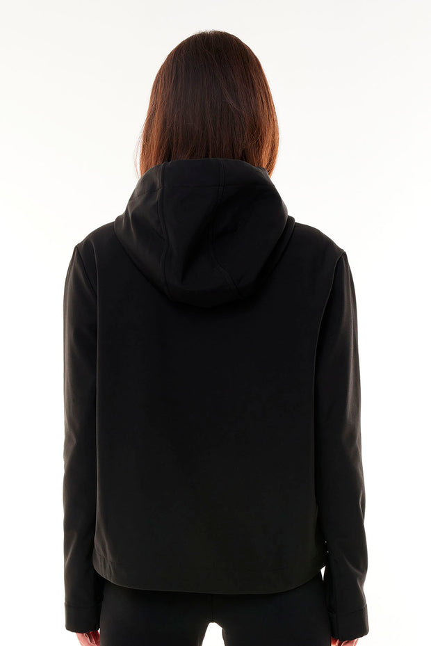 HUFFER WOMENS SOFTSHELL JACKET - BLACK - THE VOGUE STORE