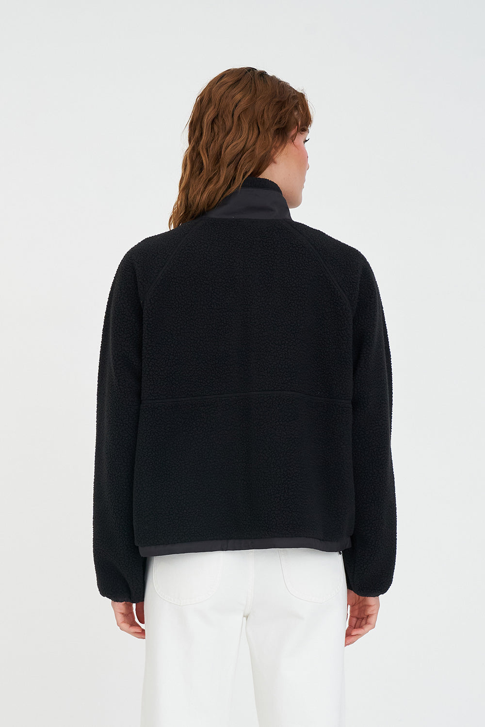 HUFFER POLAR FLEECE JACKET - BLACK - THE VOGUE STORE