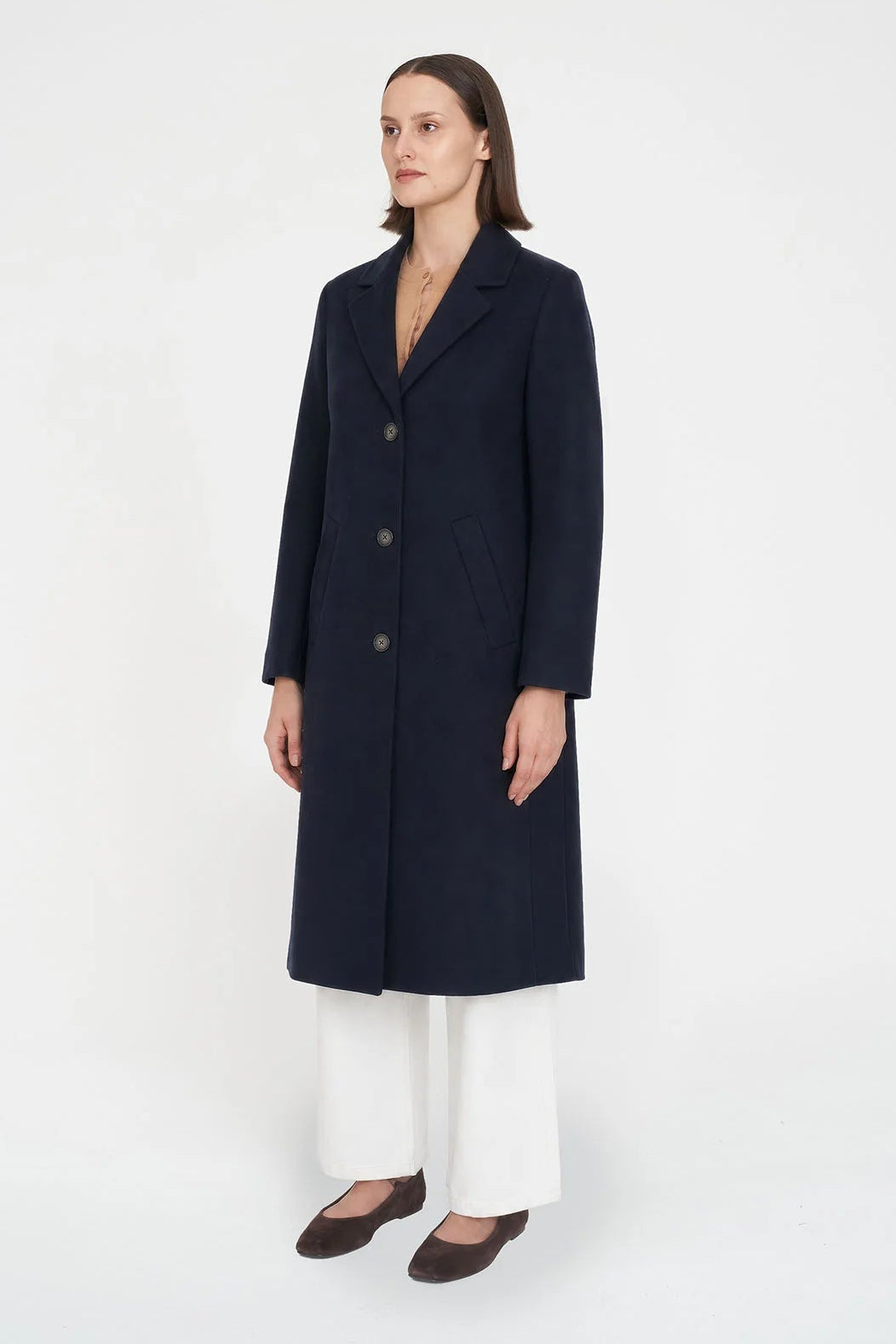 HUFFER OSCAR COAT - NAVY - THE VOGUE STORE