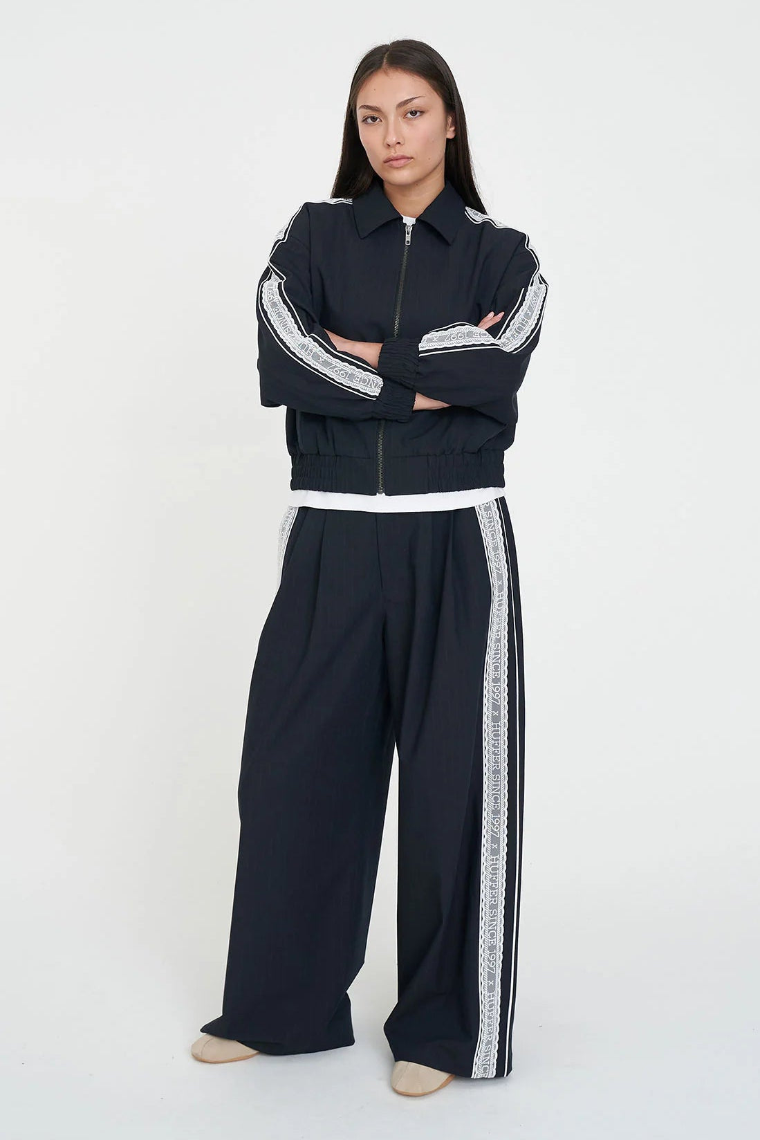 HUFFER FRANKIE JACKET - NAVY - THE VOGUE STORE
