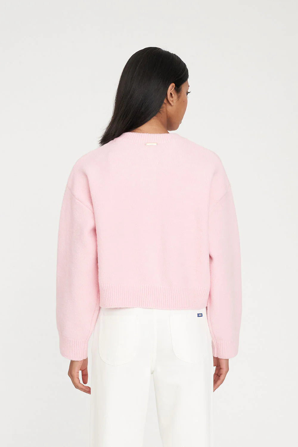 HUFFER ELLE CROP CARDIGAN - PALE ROSE - THE VOGUE STORE
