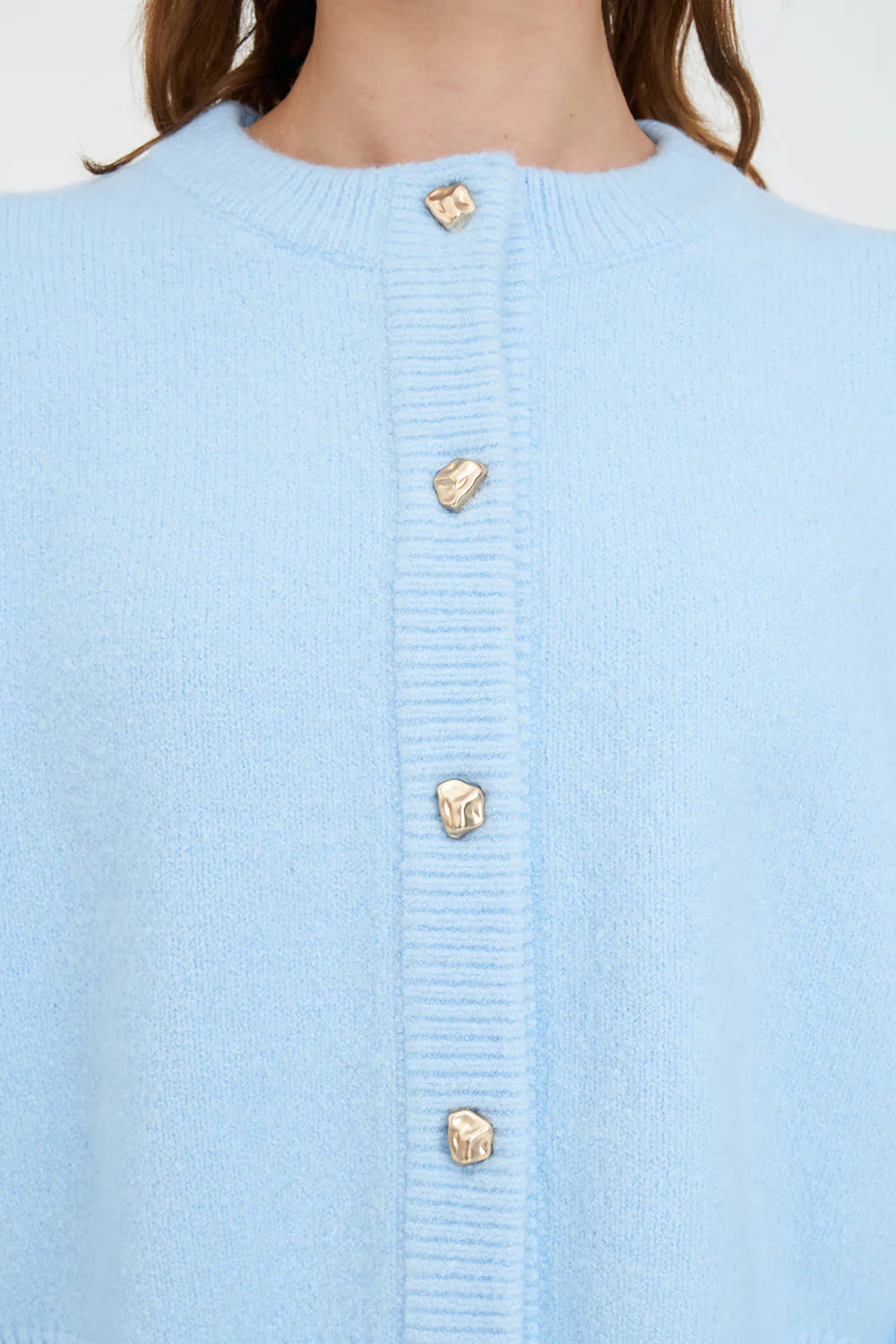 HUFFER ELLE CROP CARDIGAN - ICEBERG - THE VOGUE STORE